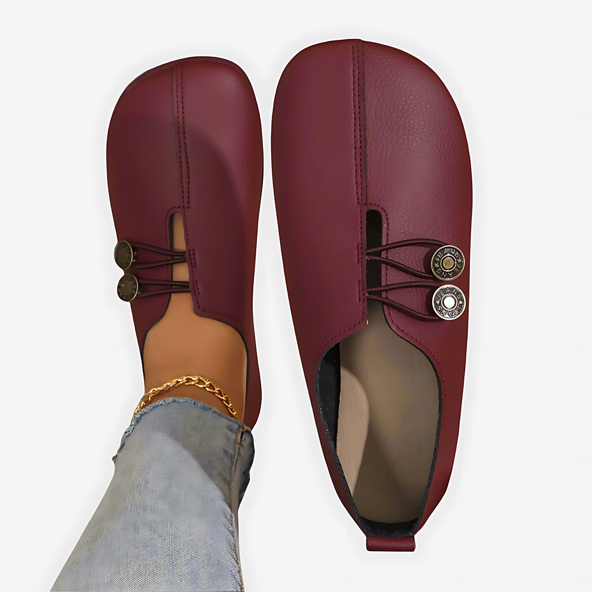 Jolene – Faux Leather Slip On Round Toe Flats