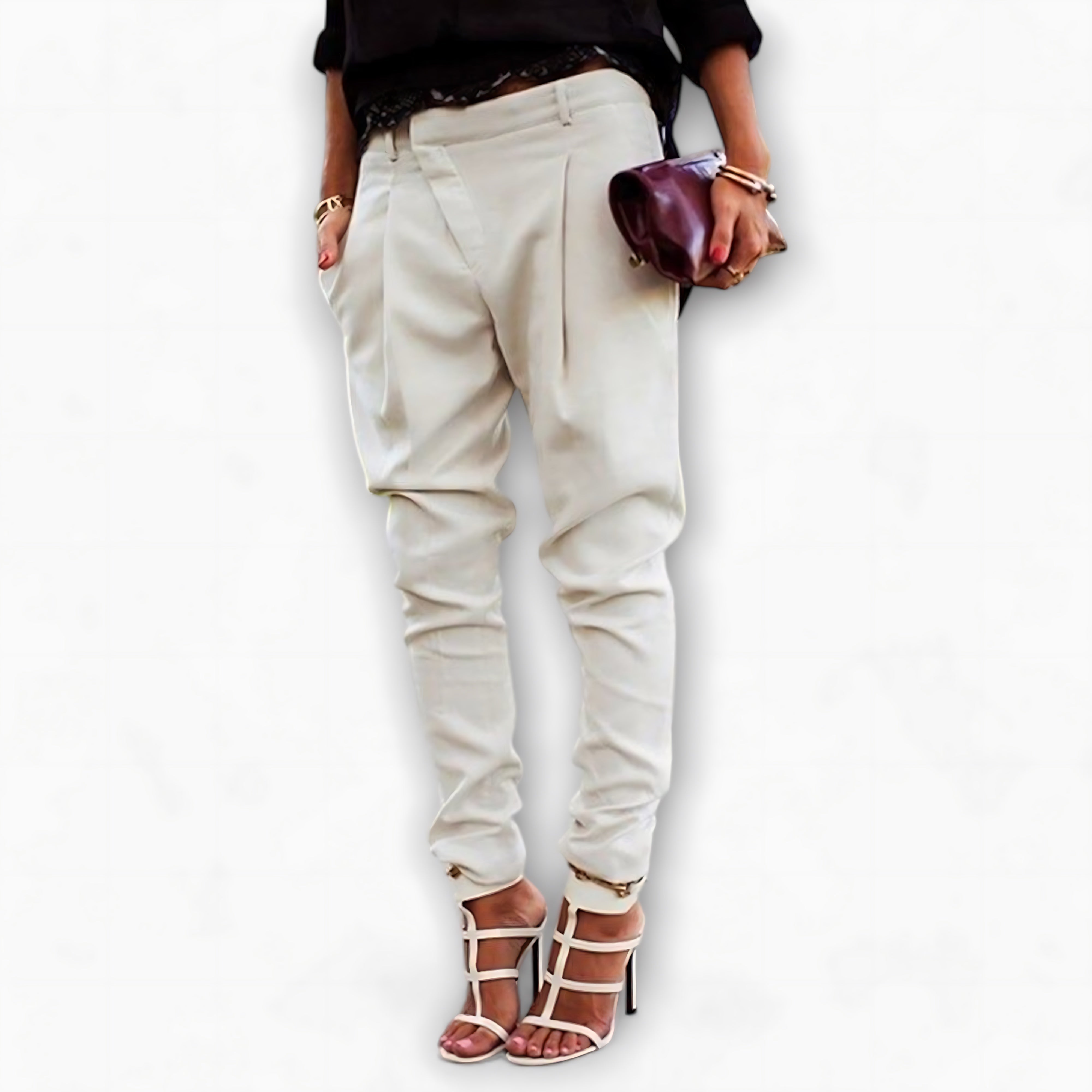 Jolene – High Waist Pleated Tapered Pants