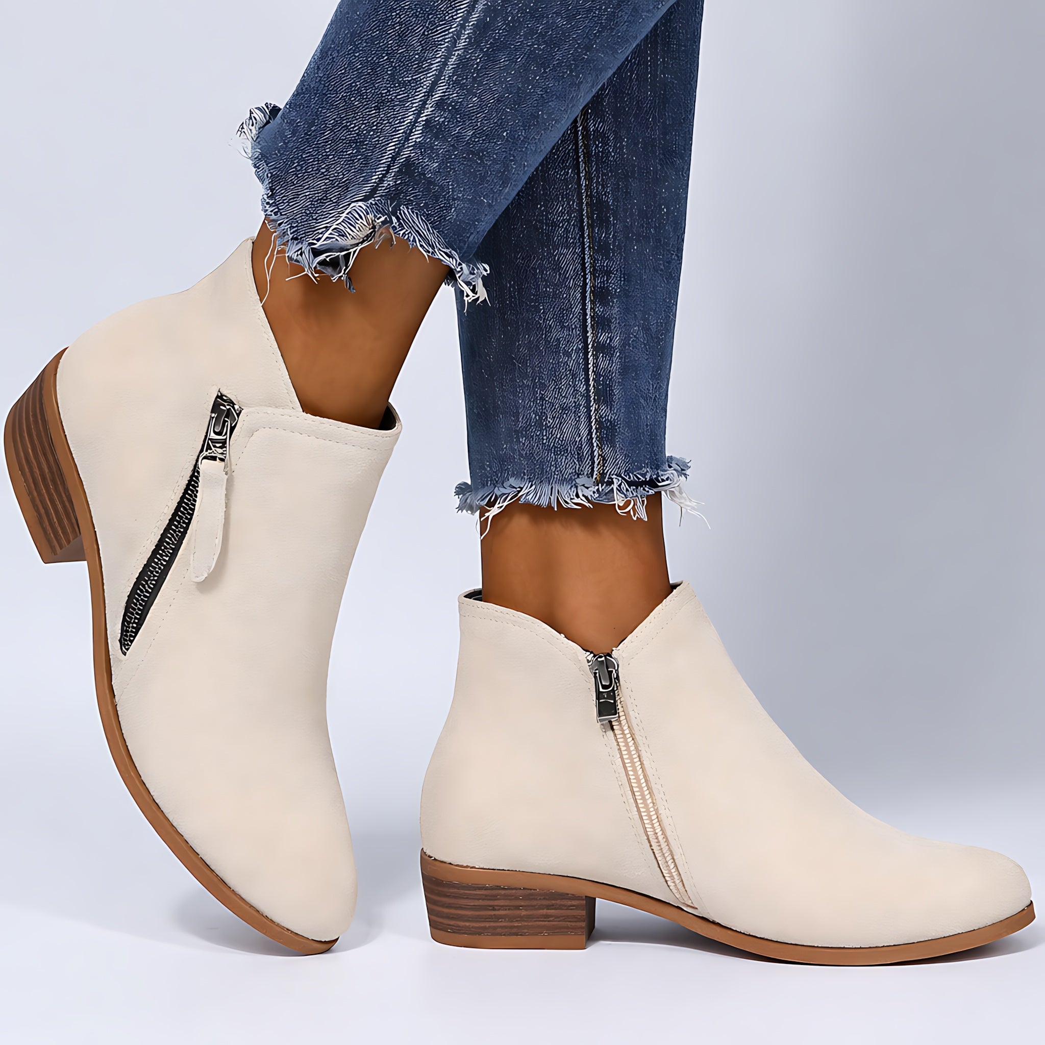 Josephine – Suede Block Heel Ankle Boots