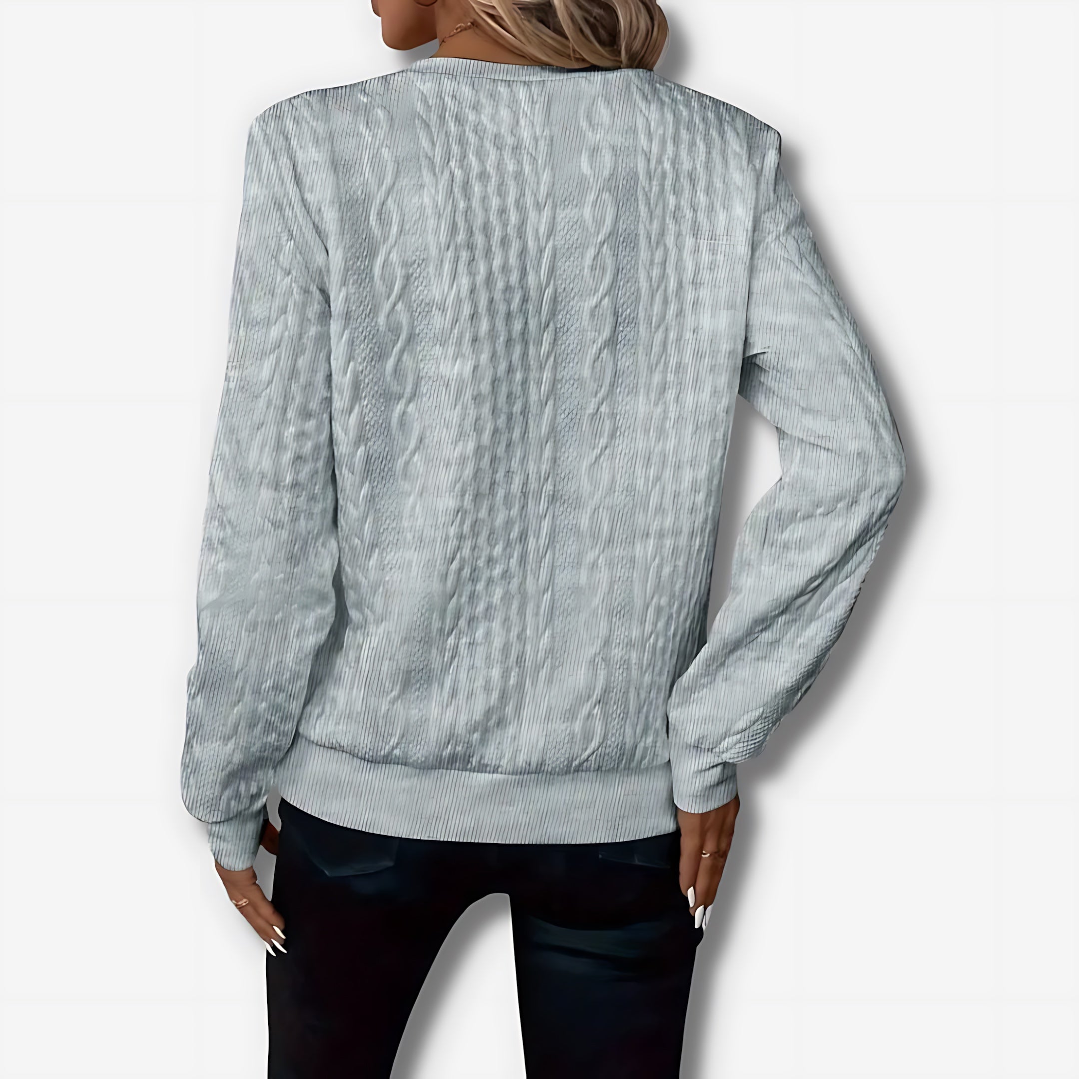 Josie – Cable Knit Quarter Zip Sweater