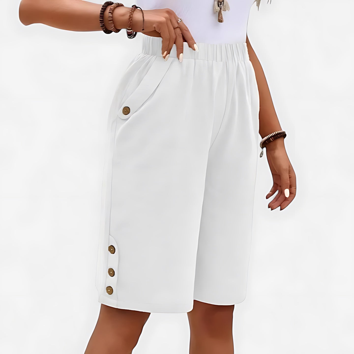 Josie – High Waist Bermuda Summer Shorts