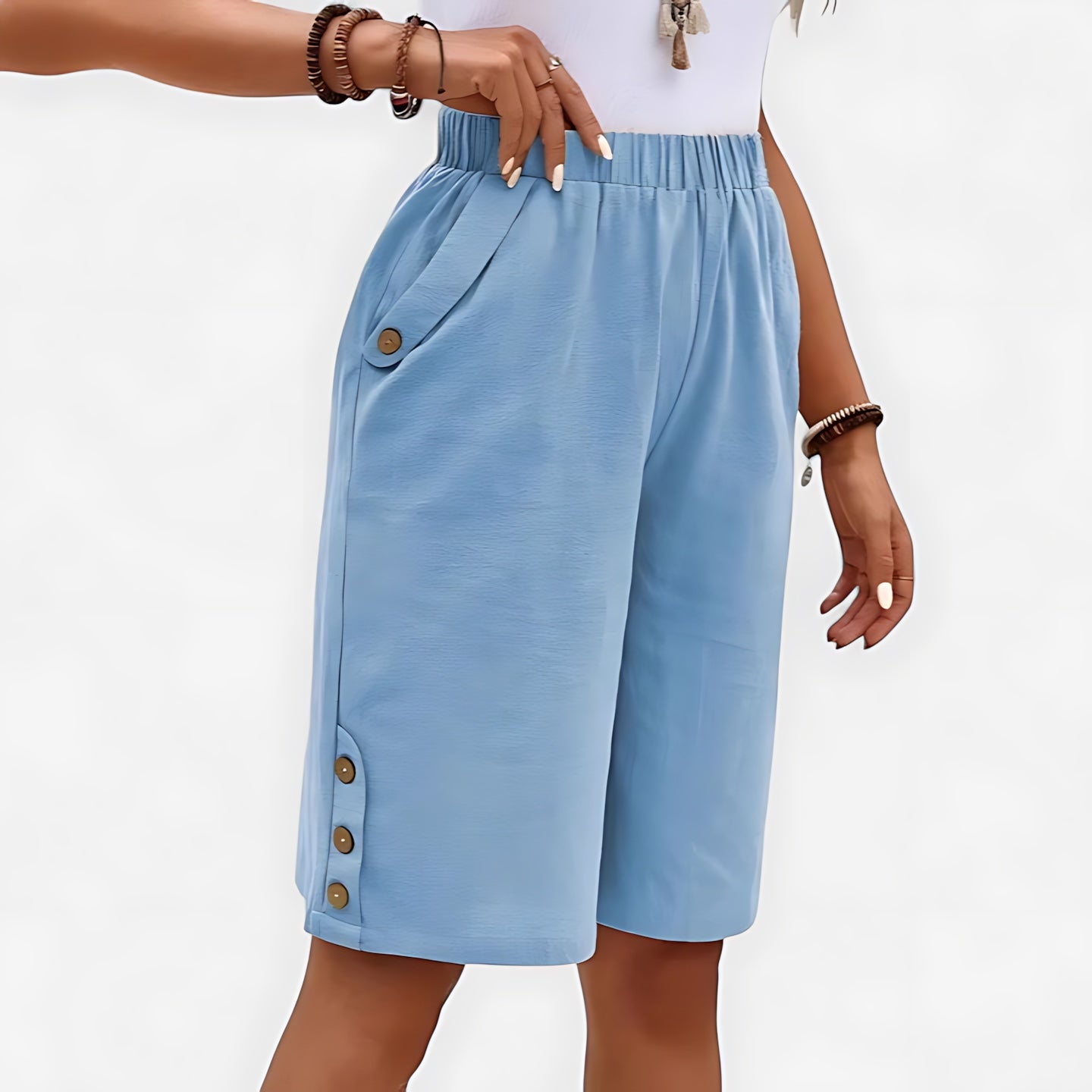 Josie – High Waist Bermuda Summer Shorts