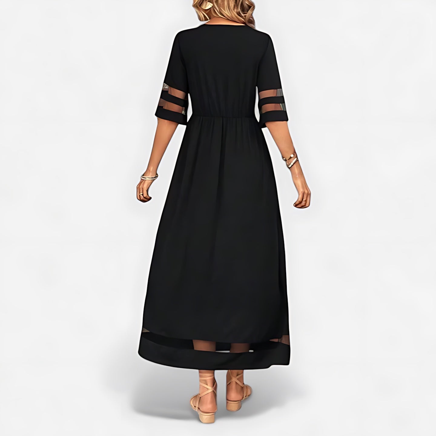 Juliette – Lace Panel A Line Maxi Dress