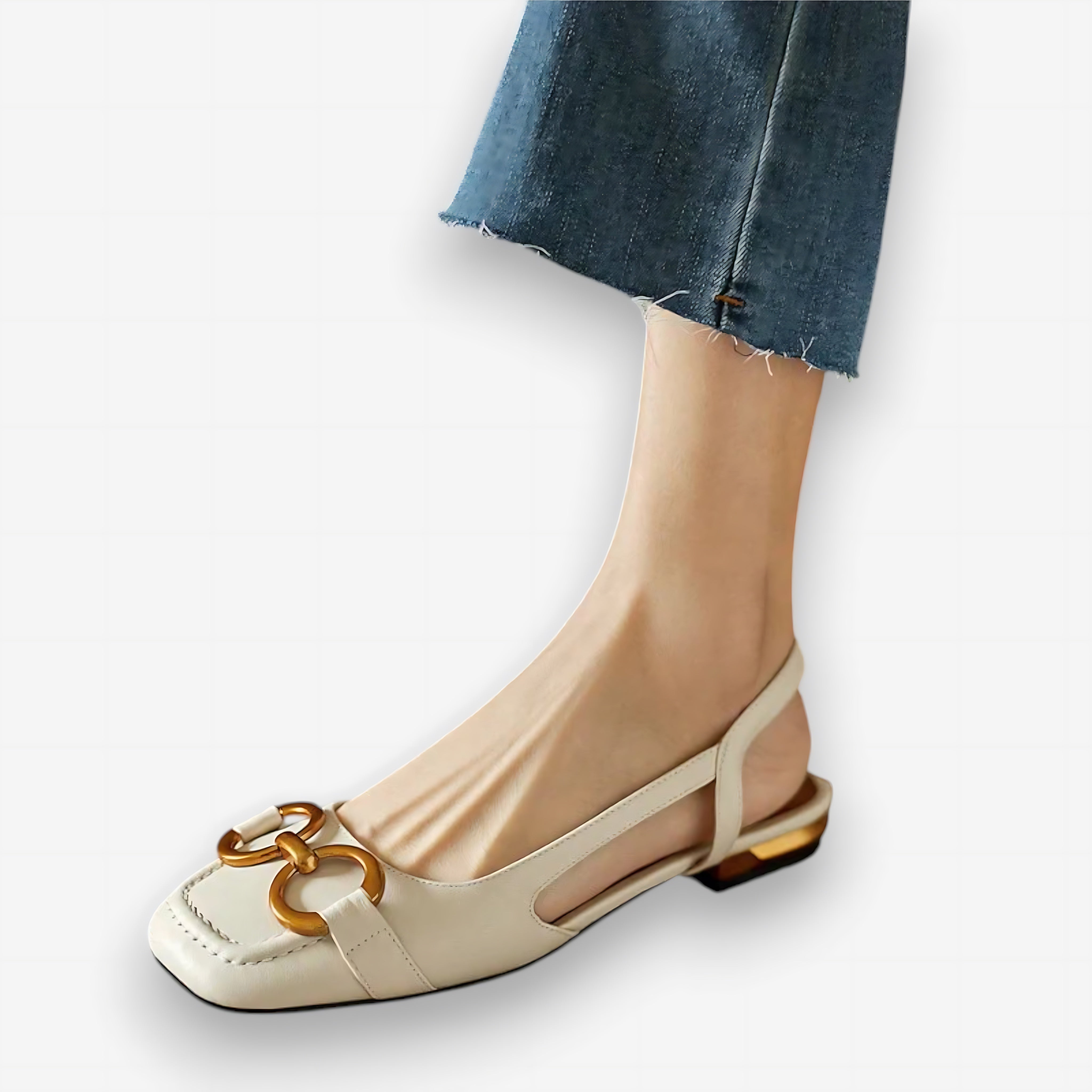 Juliette – Square Toe Slingback Flats