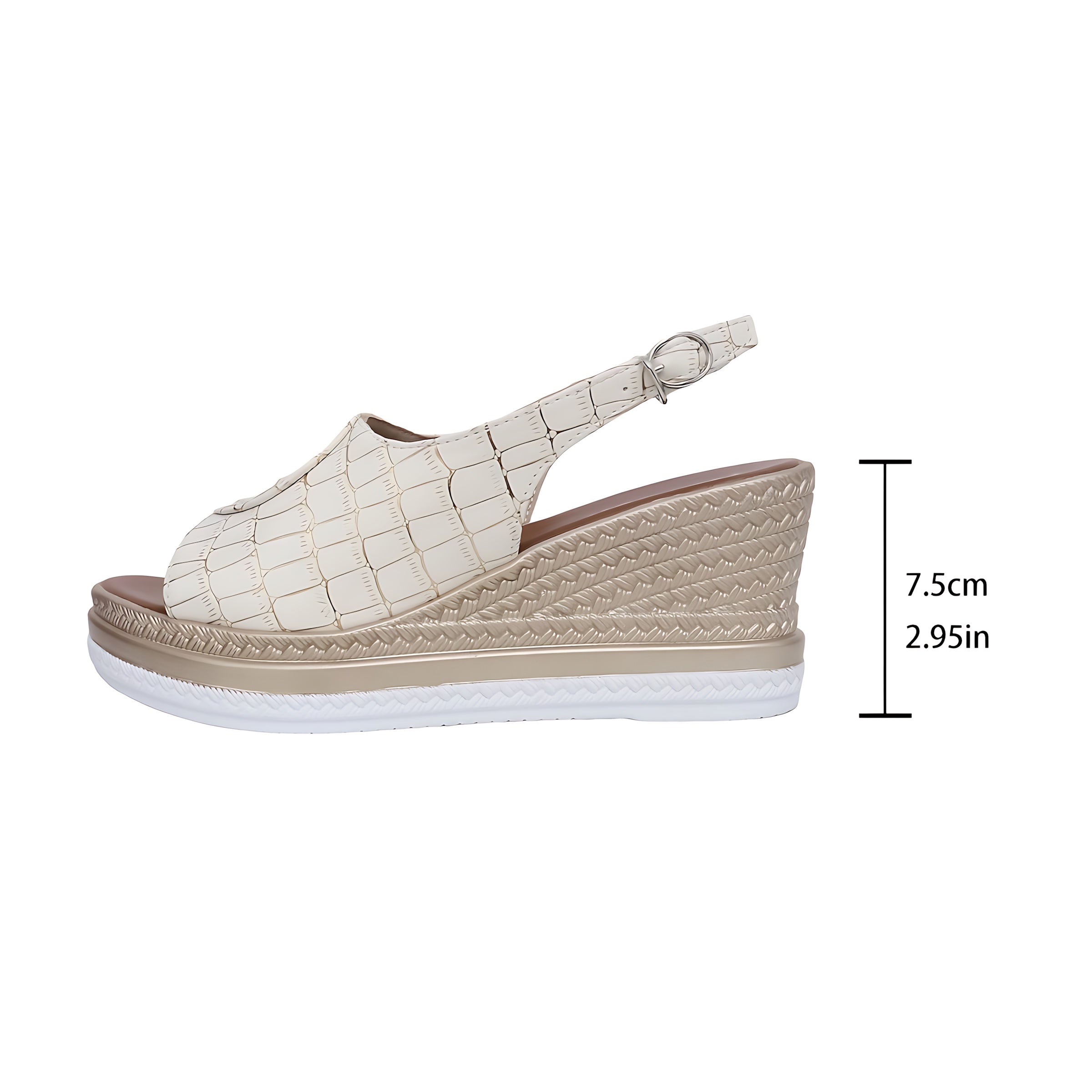 June – Braided Slingback Wedge Sandals