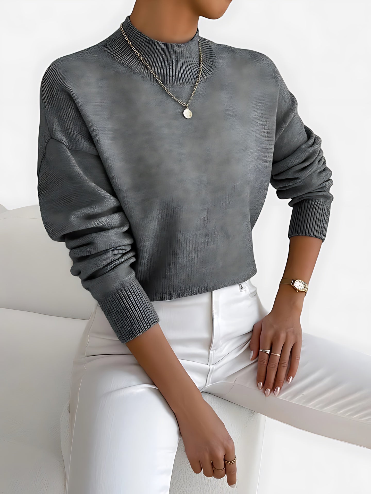 June – Crew Neck Knit Sweater