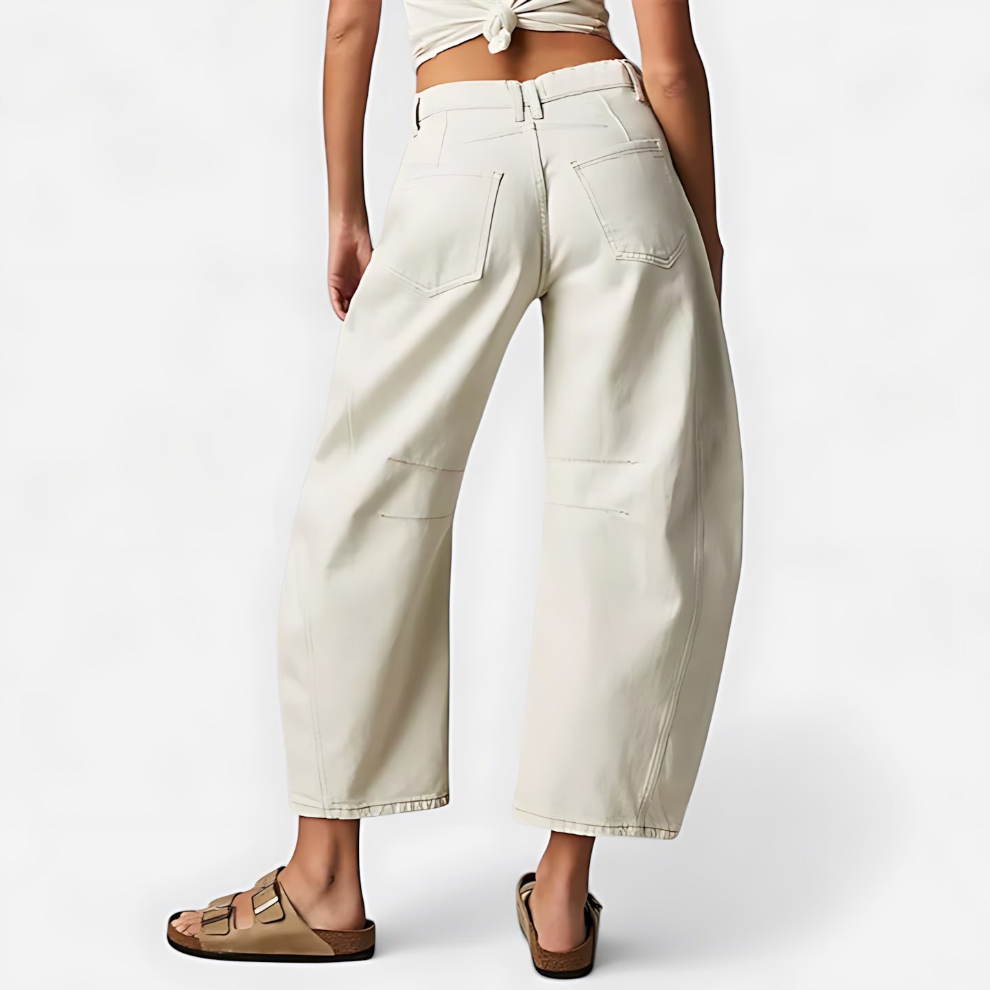 June – Denim Barrel Leg Jeans