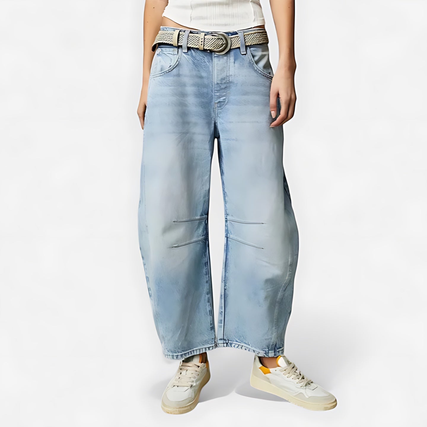 June – Denim Barrel Leg Jeans