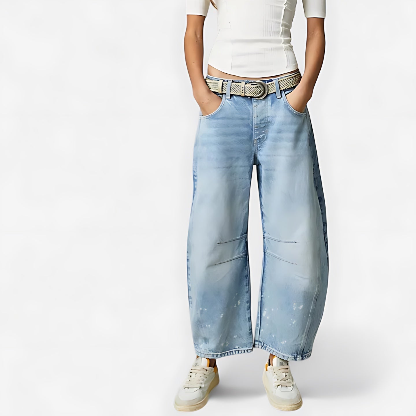 June – Denim Barrel Leg Jeans