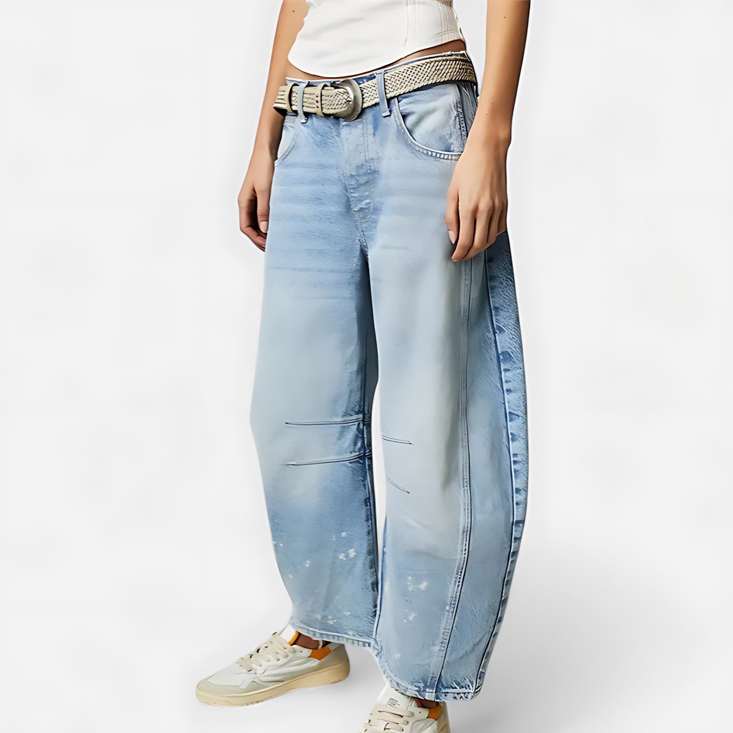 June – Denim Barrel Leg Jeans