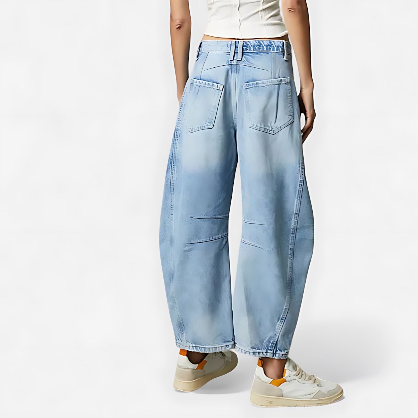 June – Denim Barrel Leg Jeans