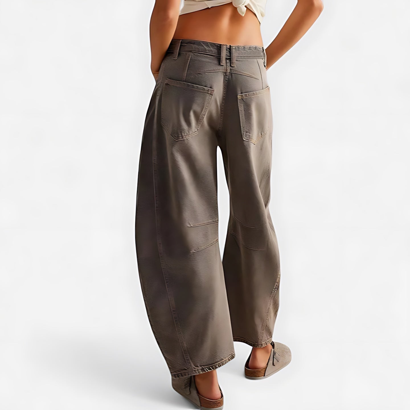 June – Denim Barrel Leg Jeans