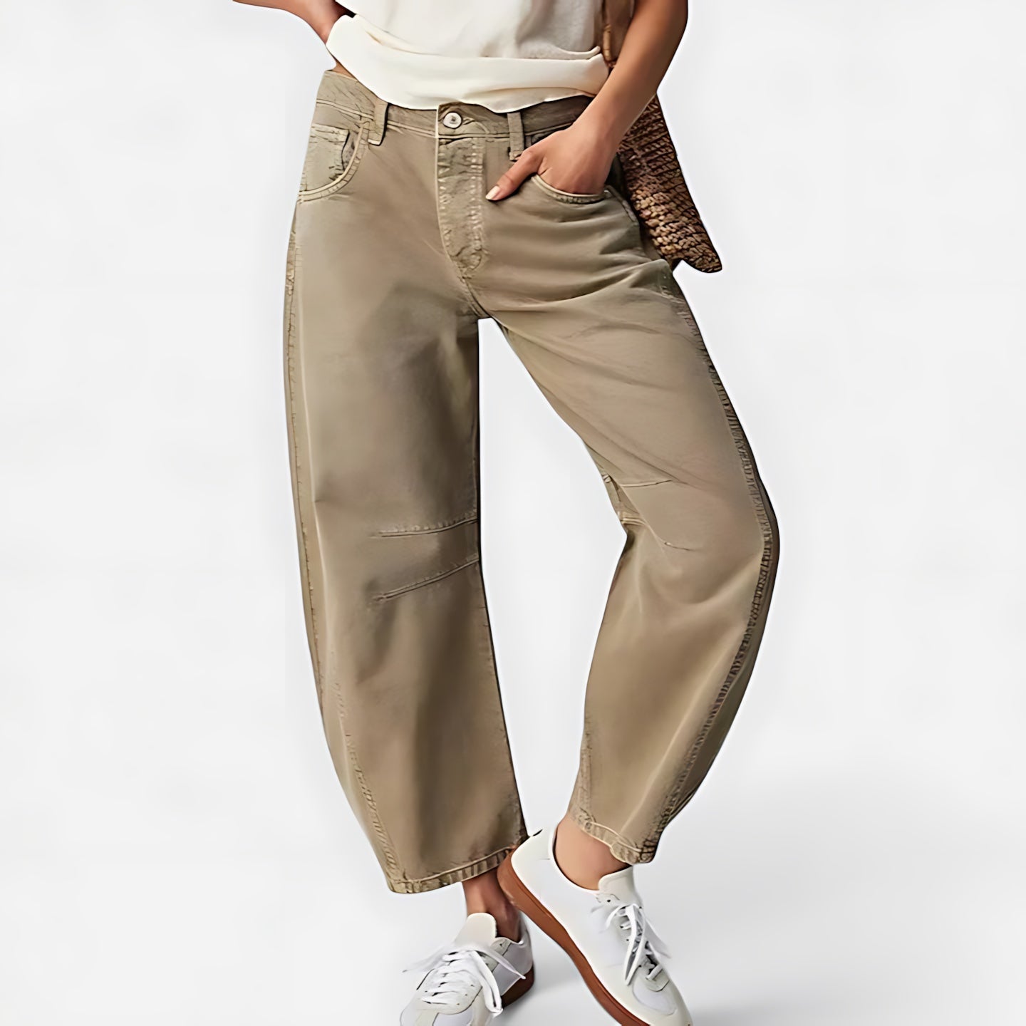 June – Denim Barrel Leg Jeans