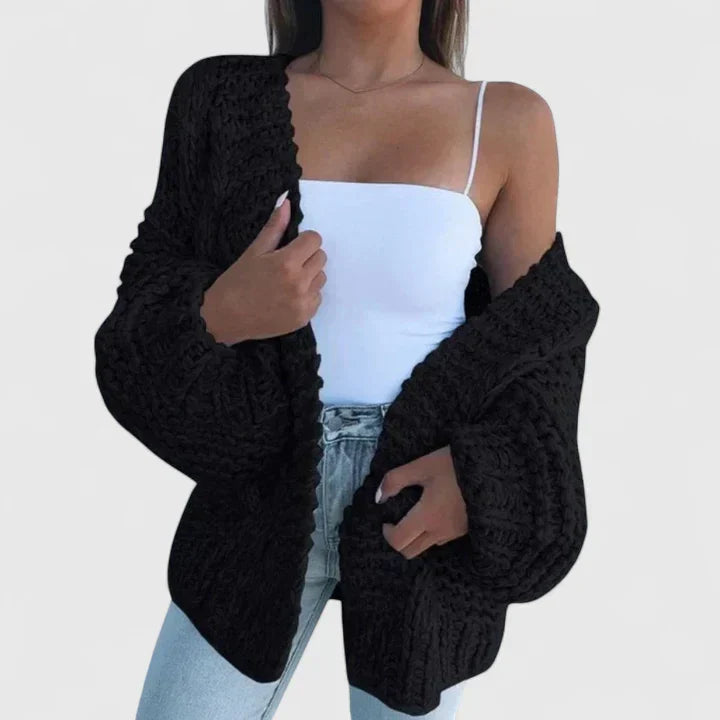 Rylee – Chunky Knit Open Front Cardigan