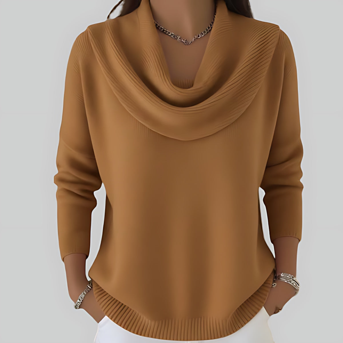 Kennedy – Cowl Neck Long Sleeve Top