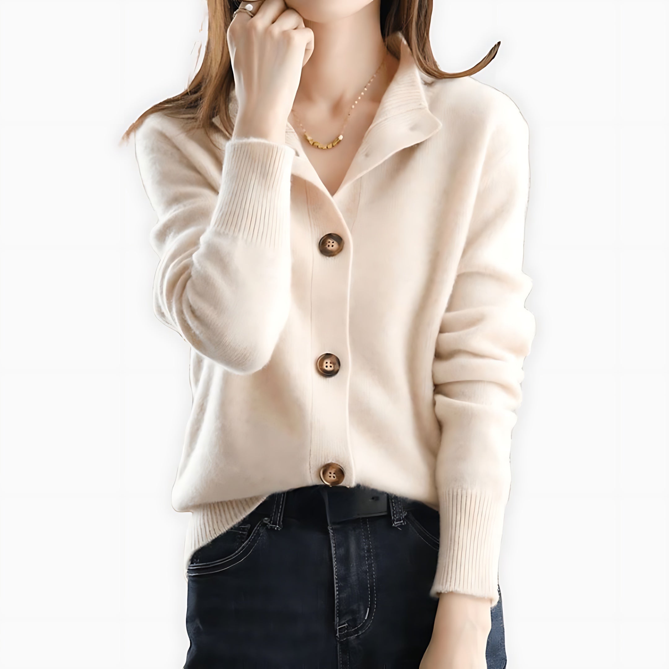 Kinsley – Collared Button Up Knit Cardigan