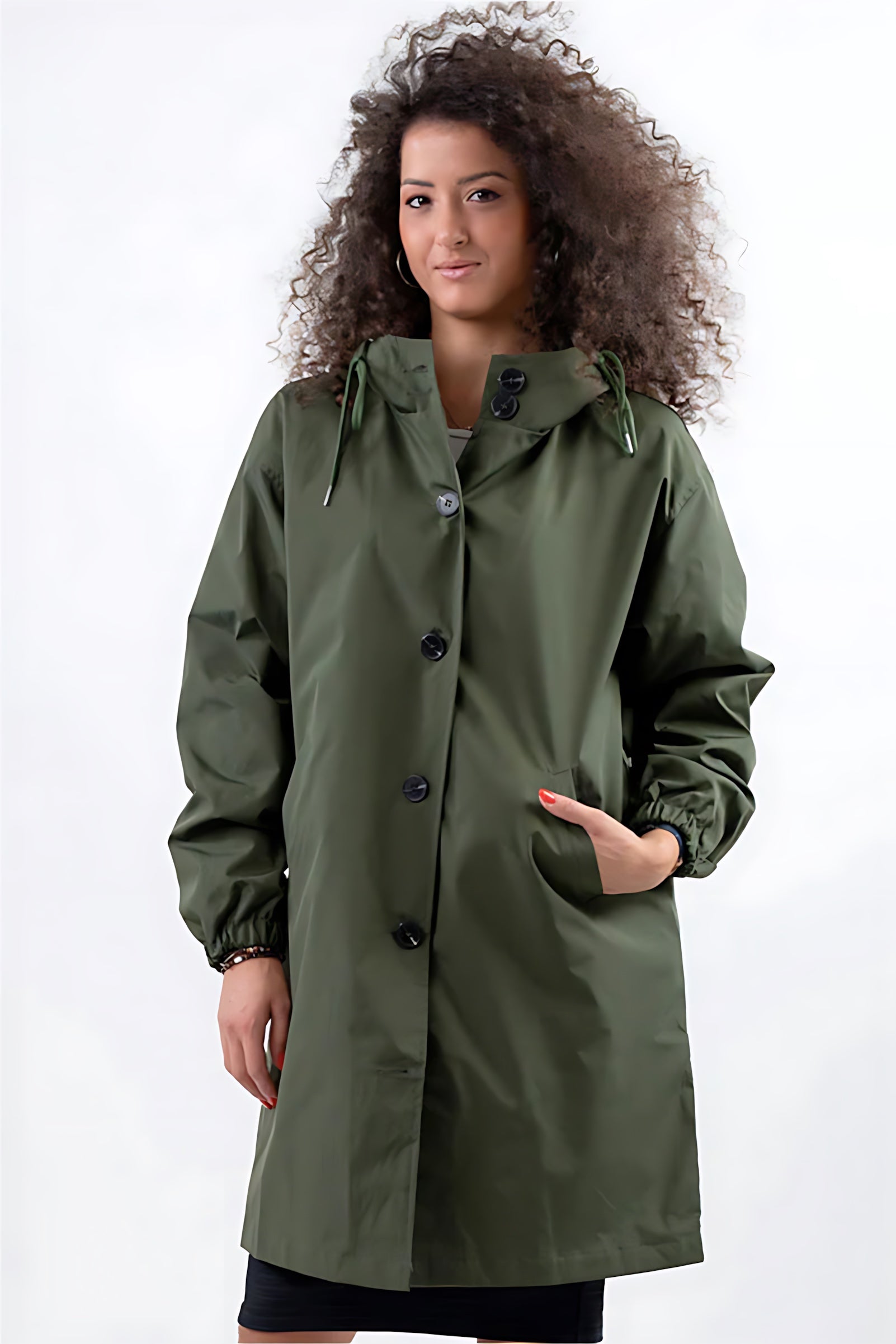 Kinsley – Oversized Longline Windbreaker Jacket