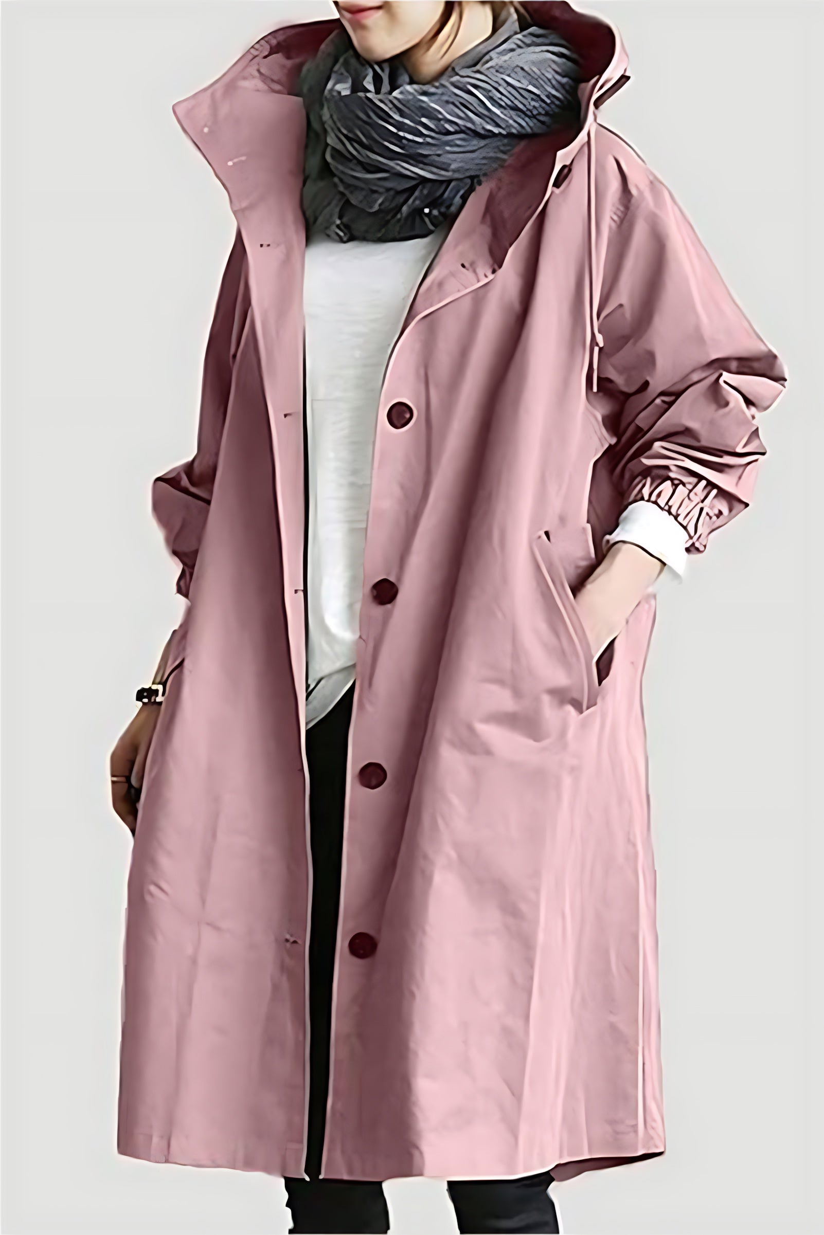 Kinsley – Oversized Longline Windbreaker Jacket