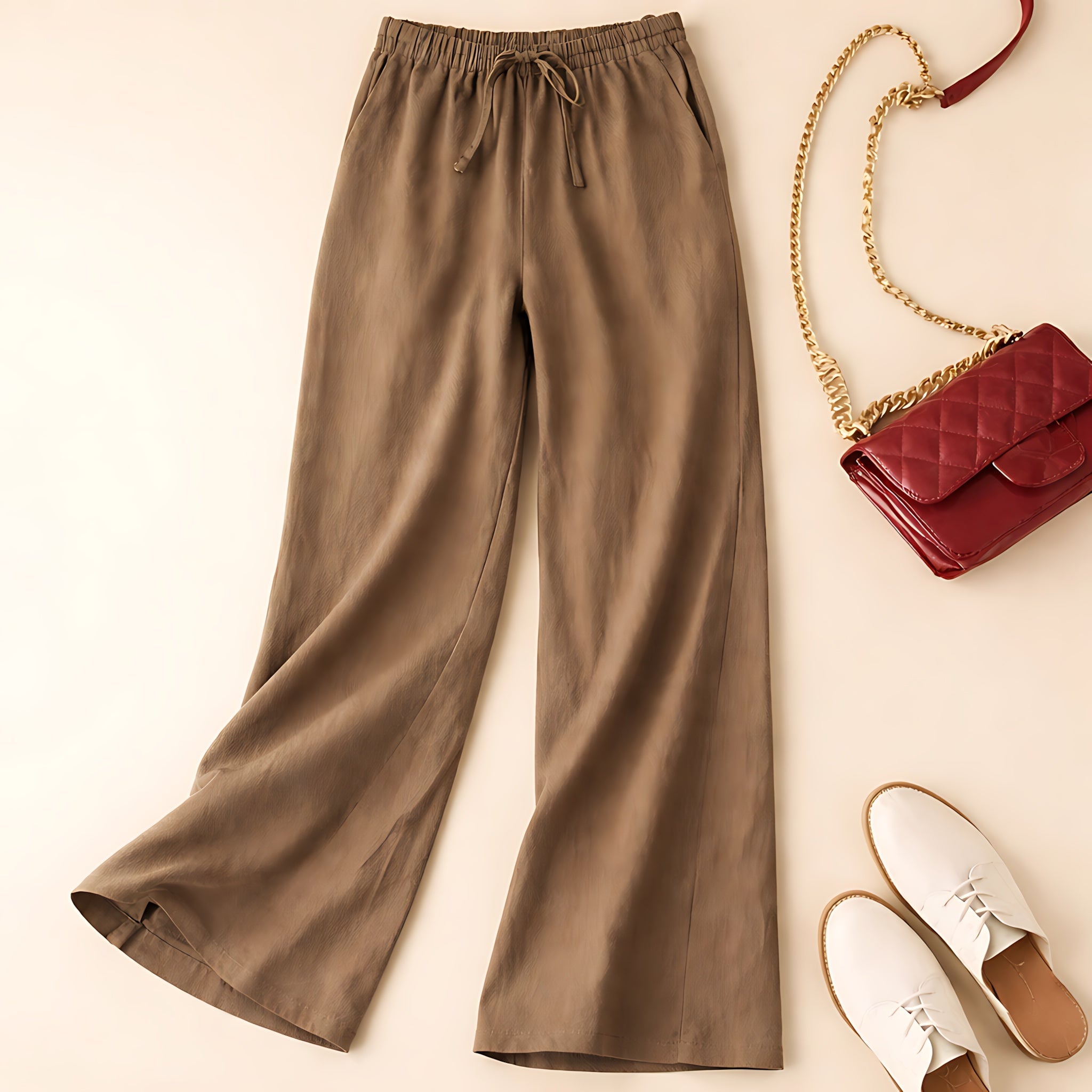 Lainey – Ribbed Knit Wide Leg Pants