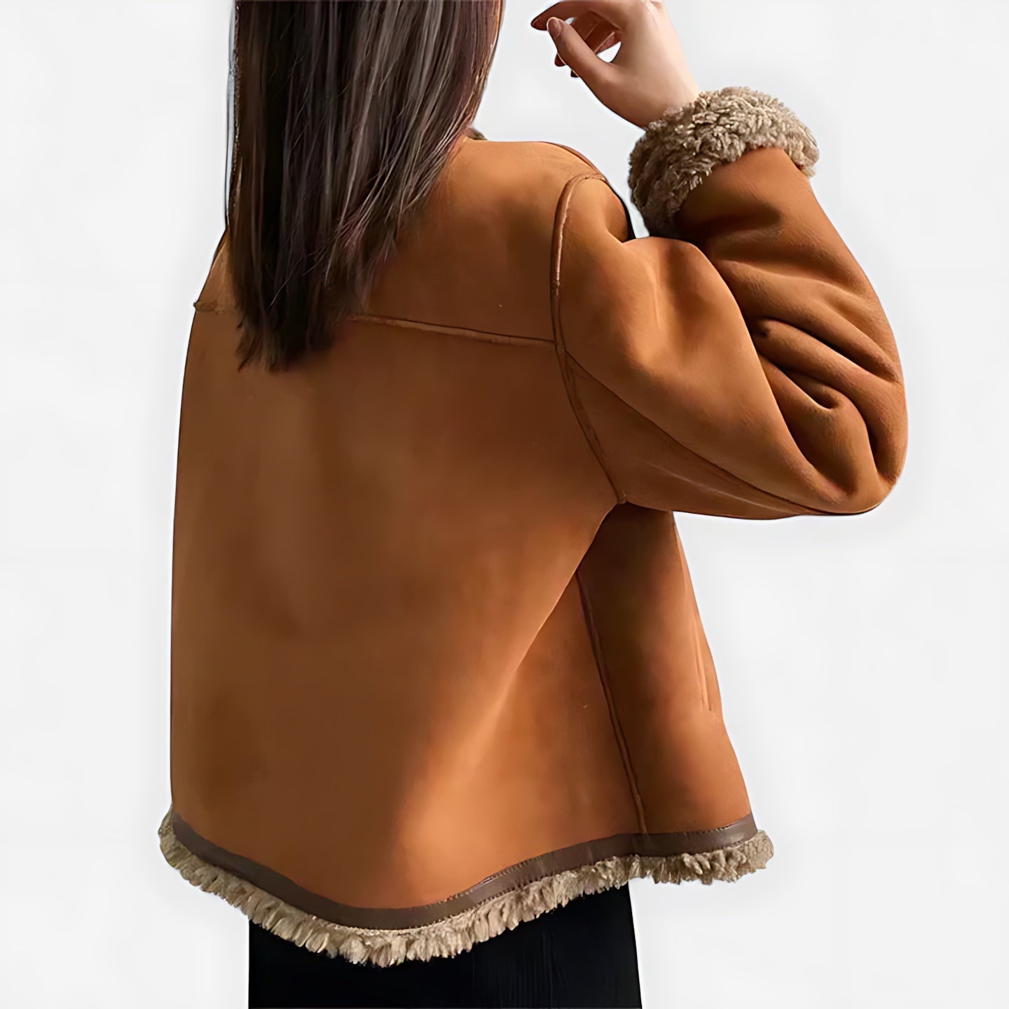 Layla – Faux Shearling Lined Suede Jacket