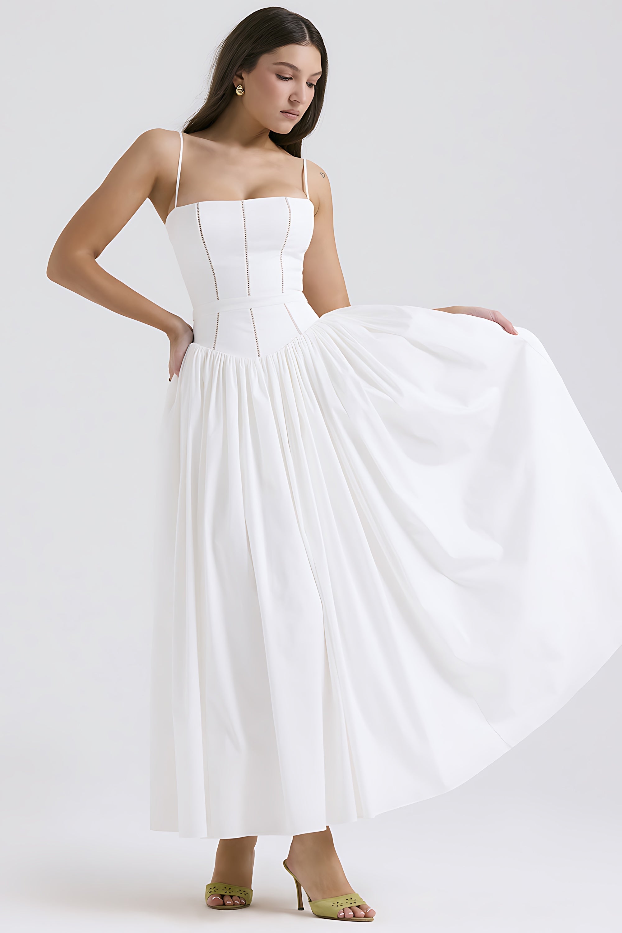 Lena – Strapless A Line Formal Maxi Dress