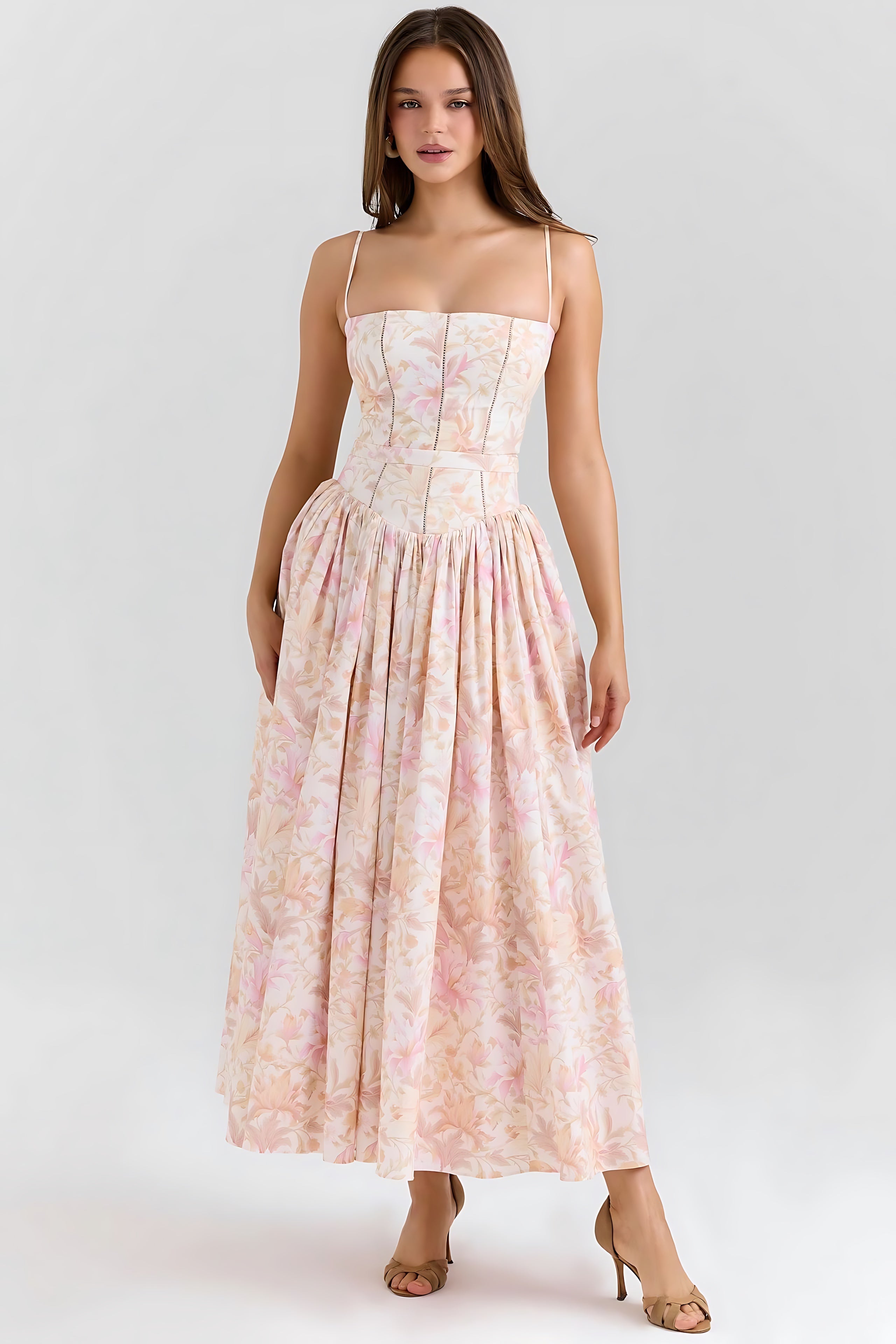 Lena – Strapless A Line Formal Maxi Dress