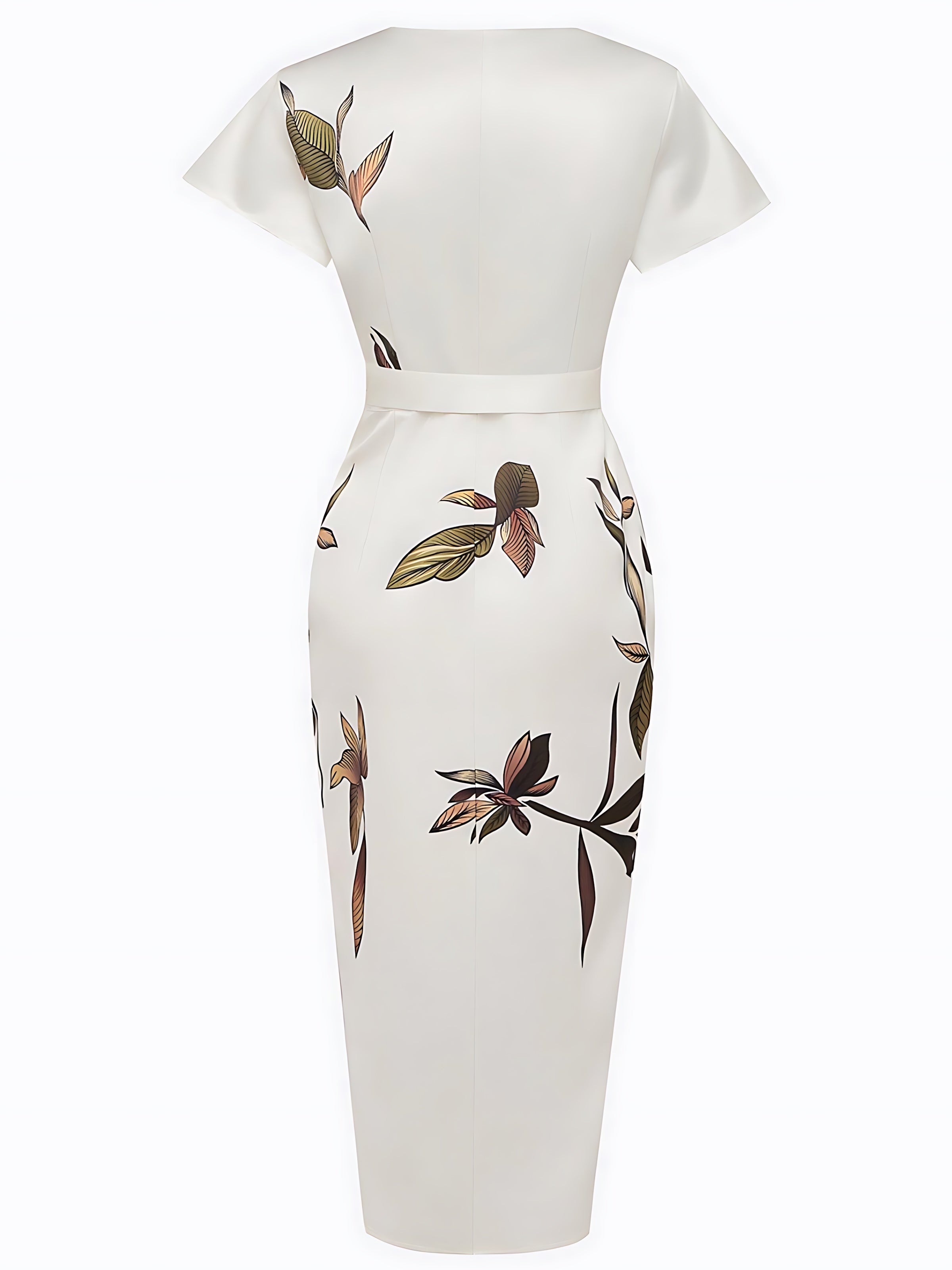 Lena – Twist Front Asymmetric Wrap Midi Dress