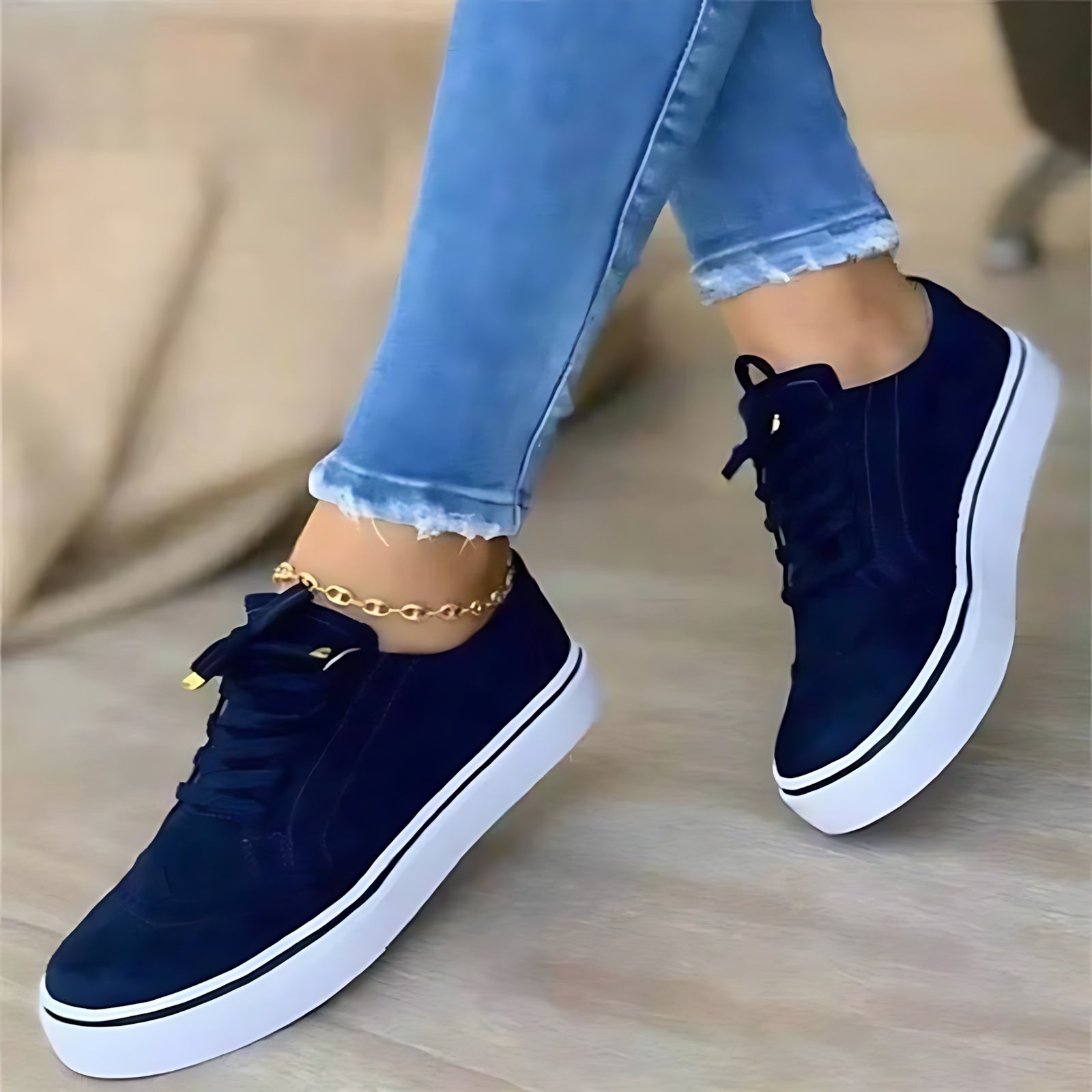 Lia – Brogue Lace Up Platform Sneakers