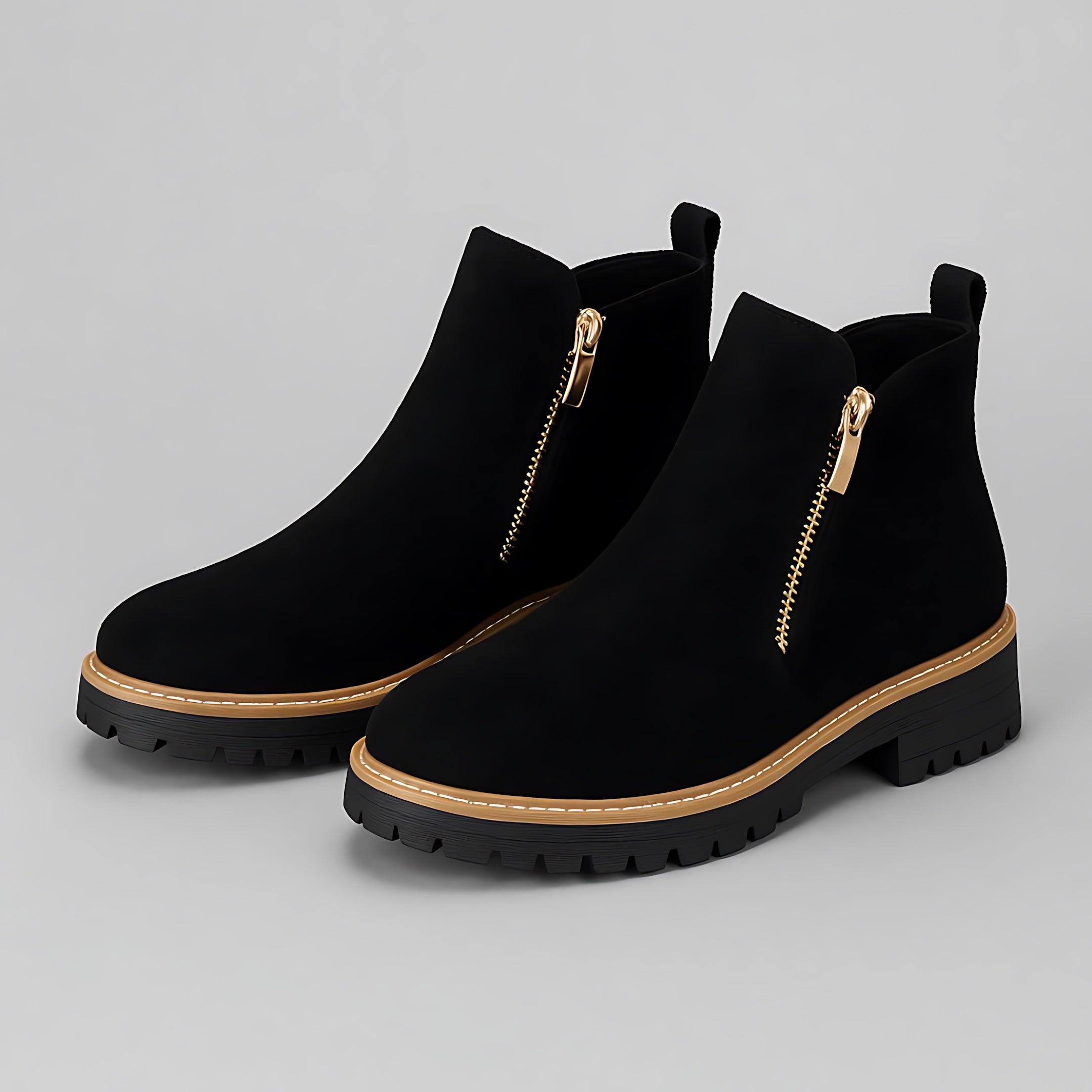 Lilah – Suede Lug Sole Ankle Boots