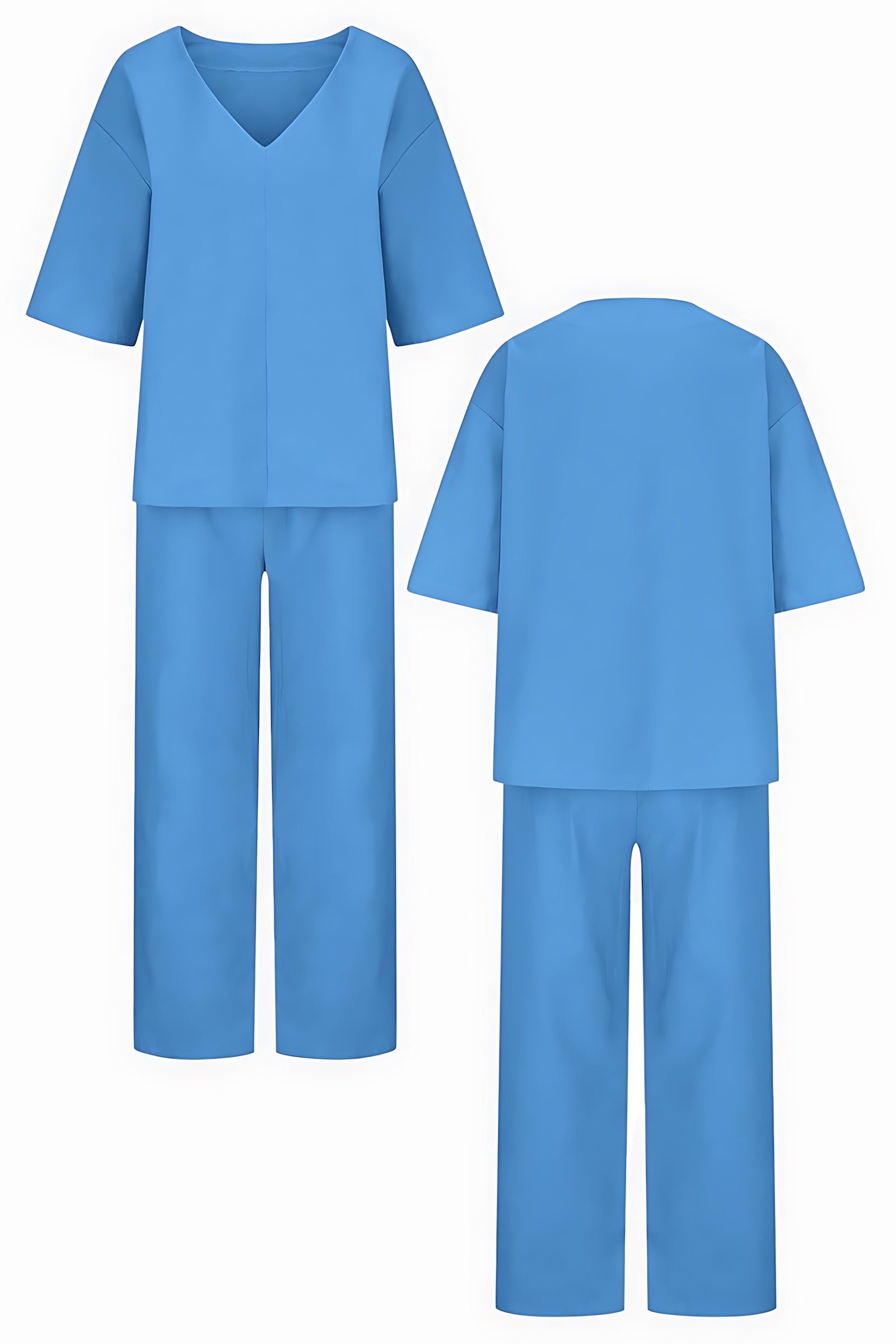Lilah – V Neck Batwing Top and Straight Leg Pants Set