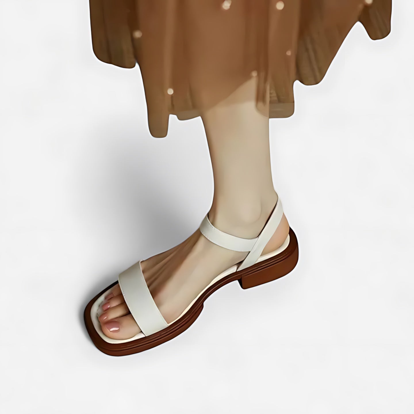 Liliana – Square Toe Ankle Strap Block Heel Sandals