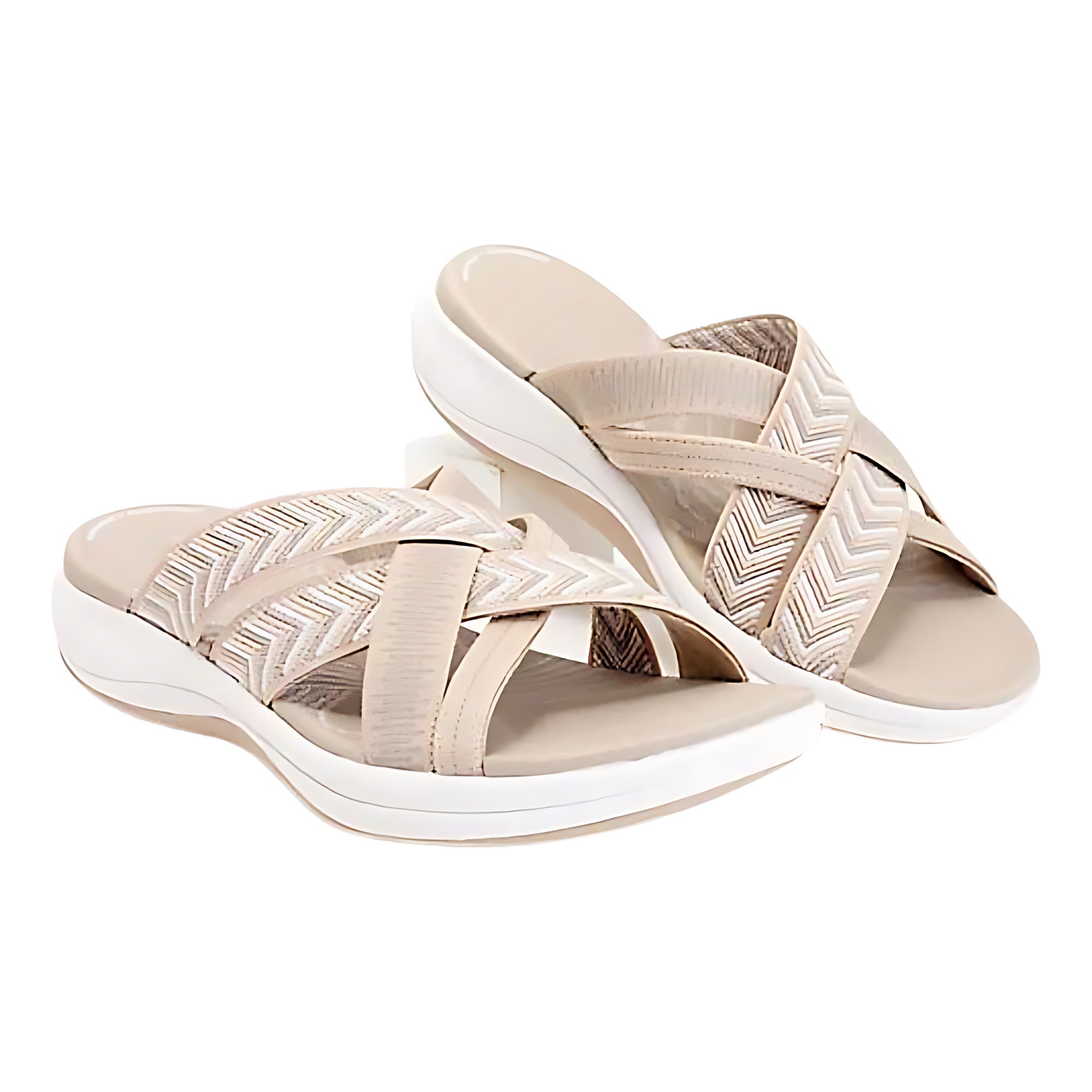 Lillian – Criss Cross Sport Slide Sandals