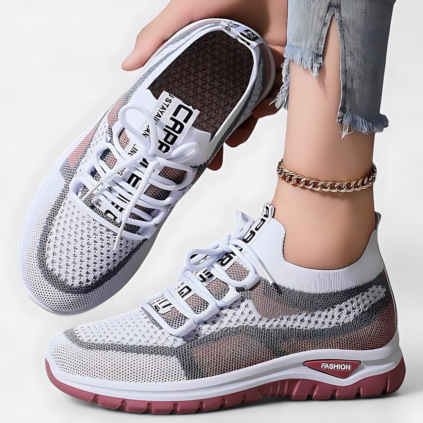 Lillian – Lace Up Chunky Sole Athletic Sneakers
