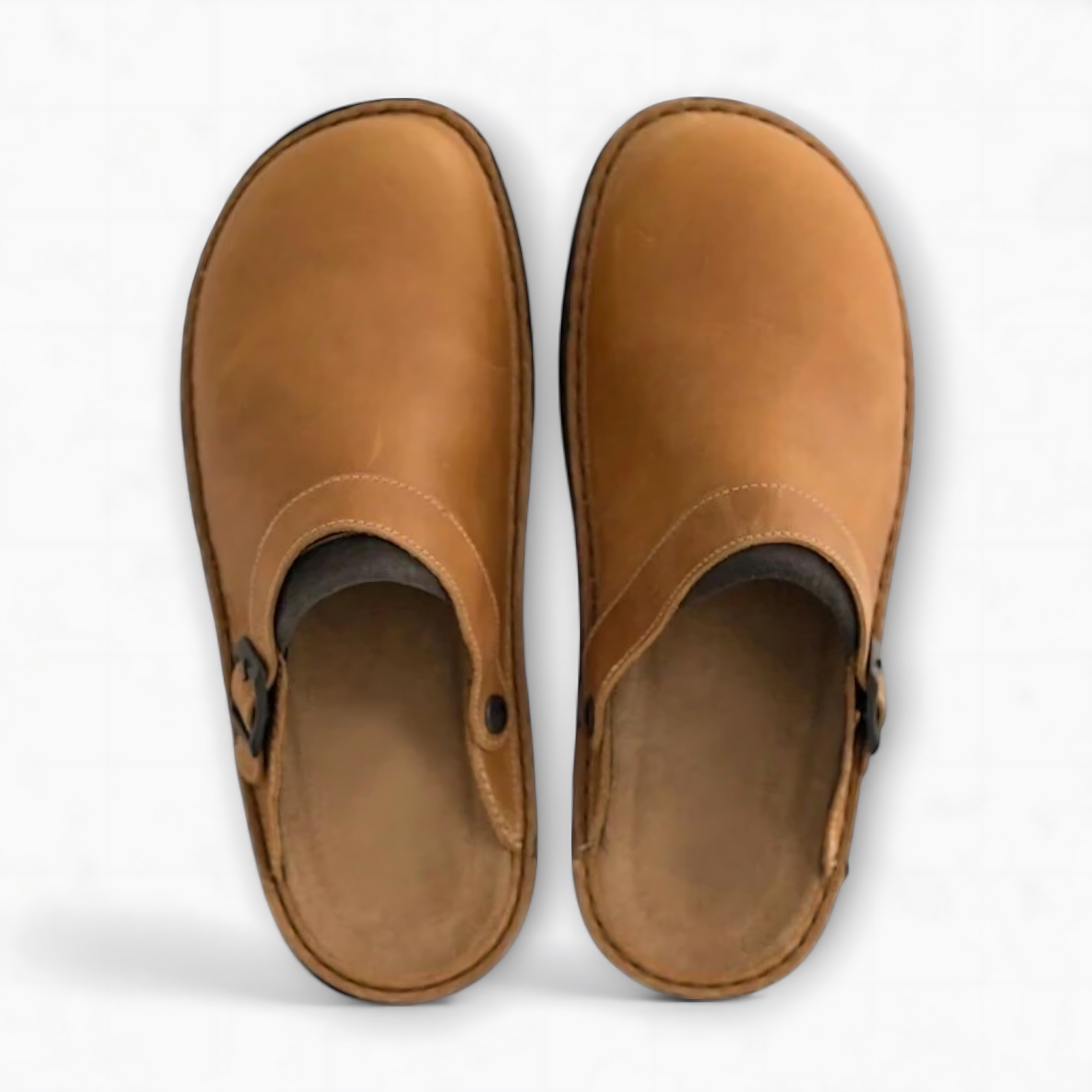 Lily – Leather Lug Sole Mule Clogs