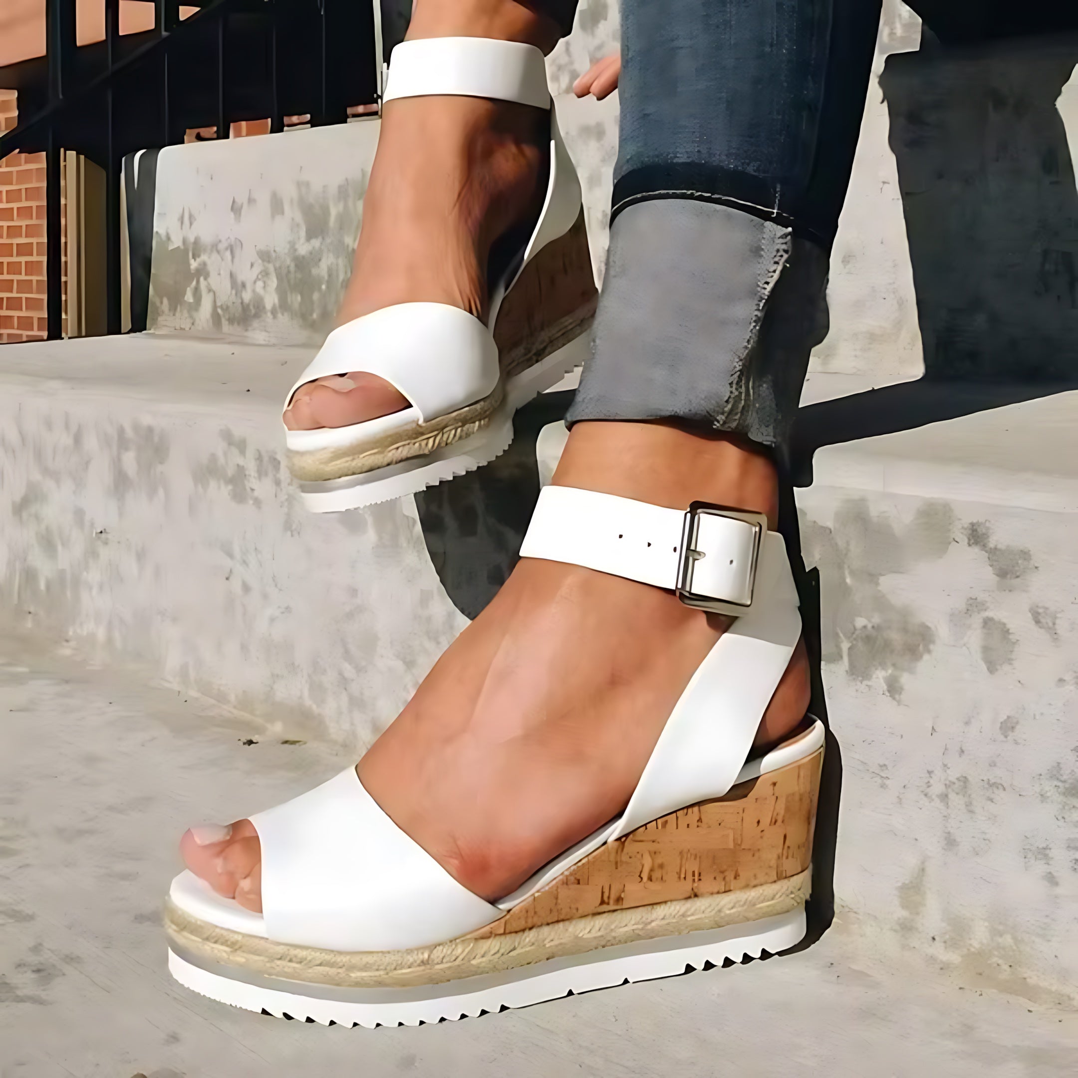 Lola – Ankle Strap Platform Wedge Sandals