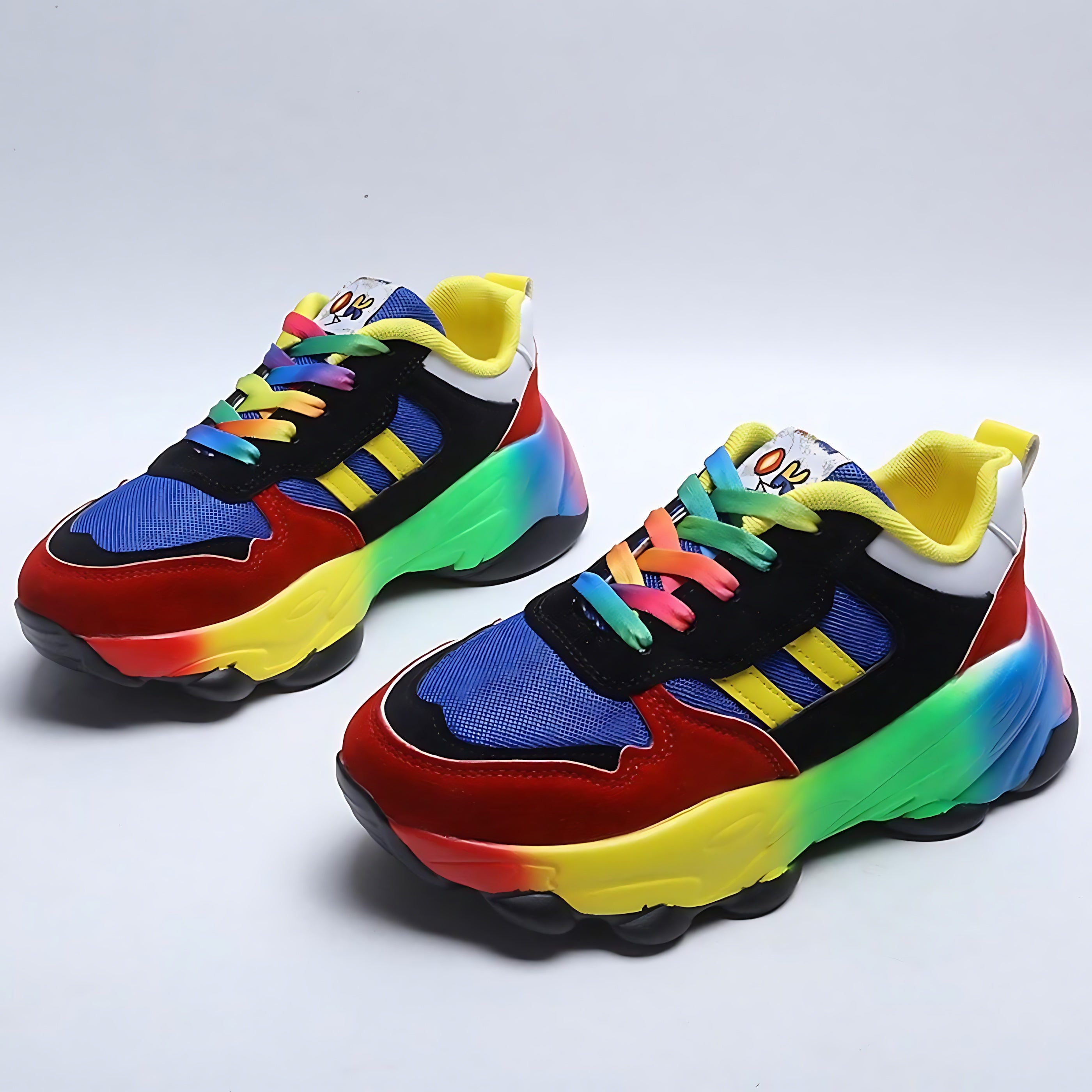 Lucia – Colorblock Lace Up Chunky Sneakers