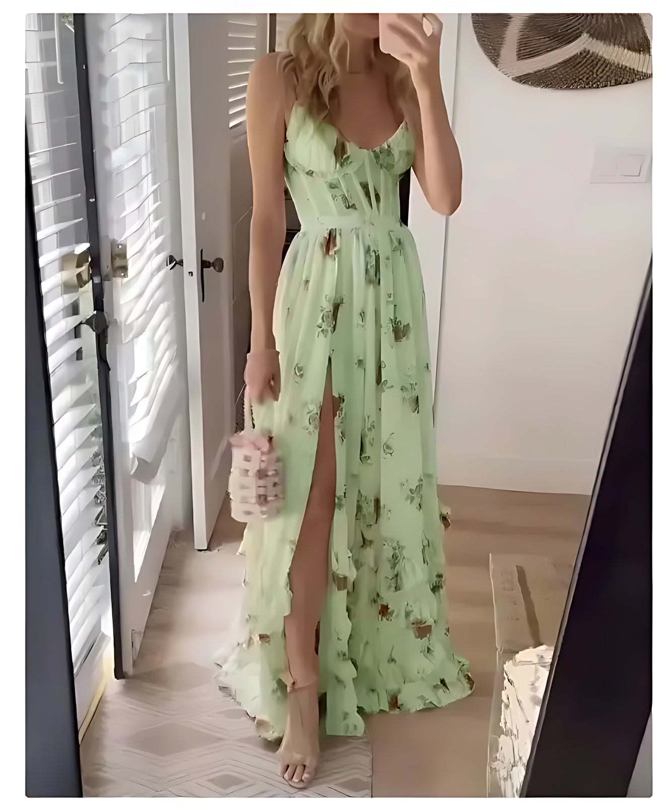 Lucia – Floral Print V Neck Cami Maxi Dress
