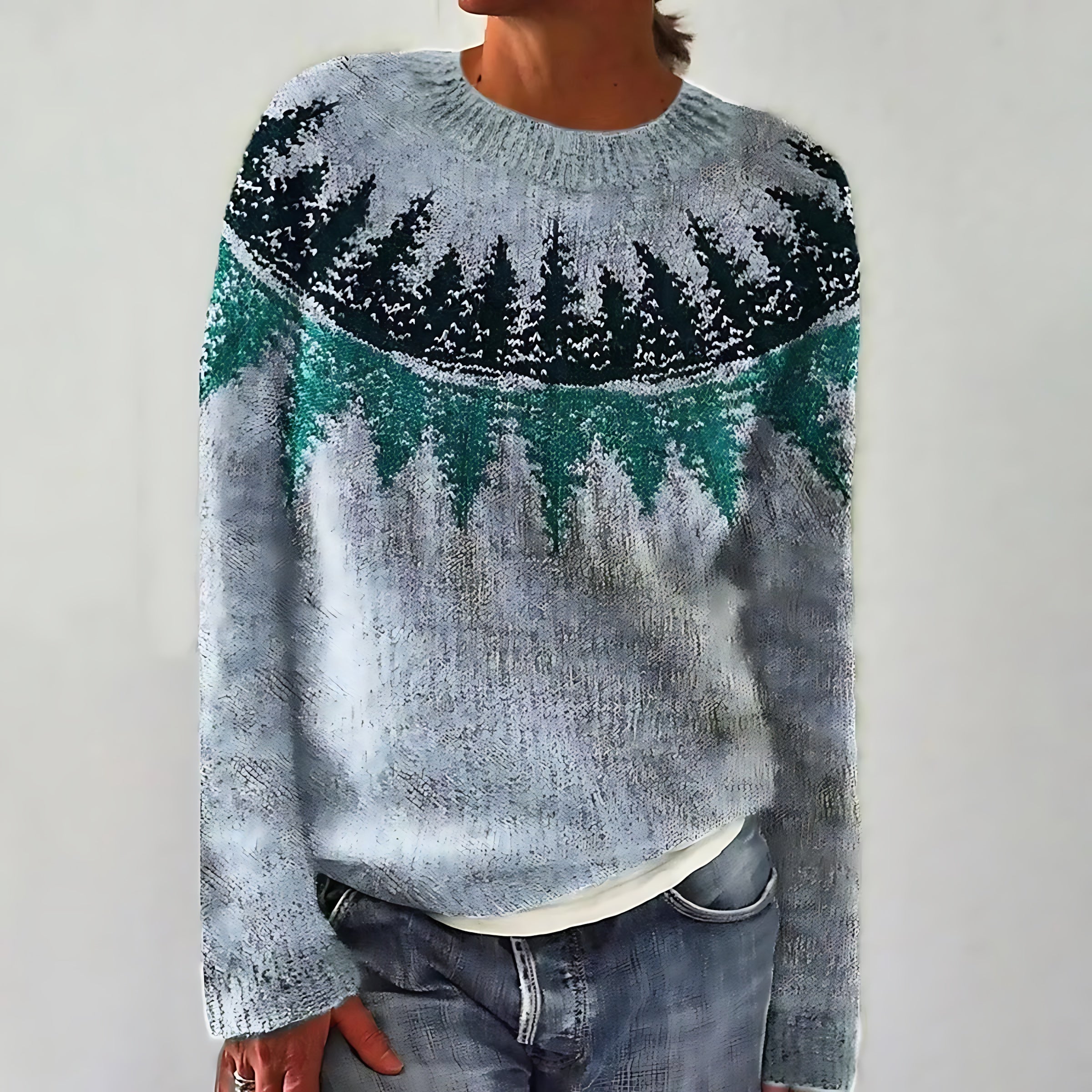 Lucia – Striped Fair Isle Knit Sweater