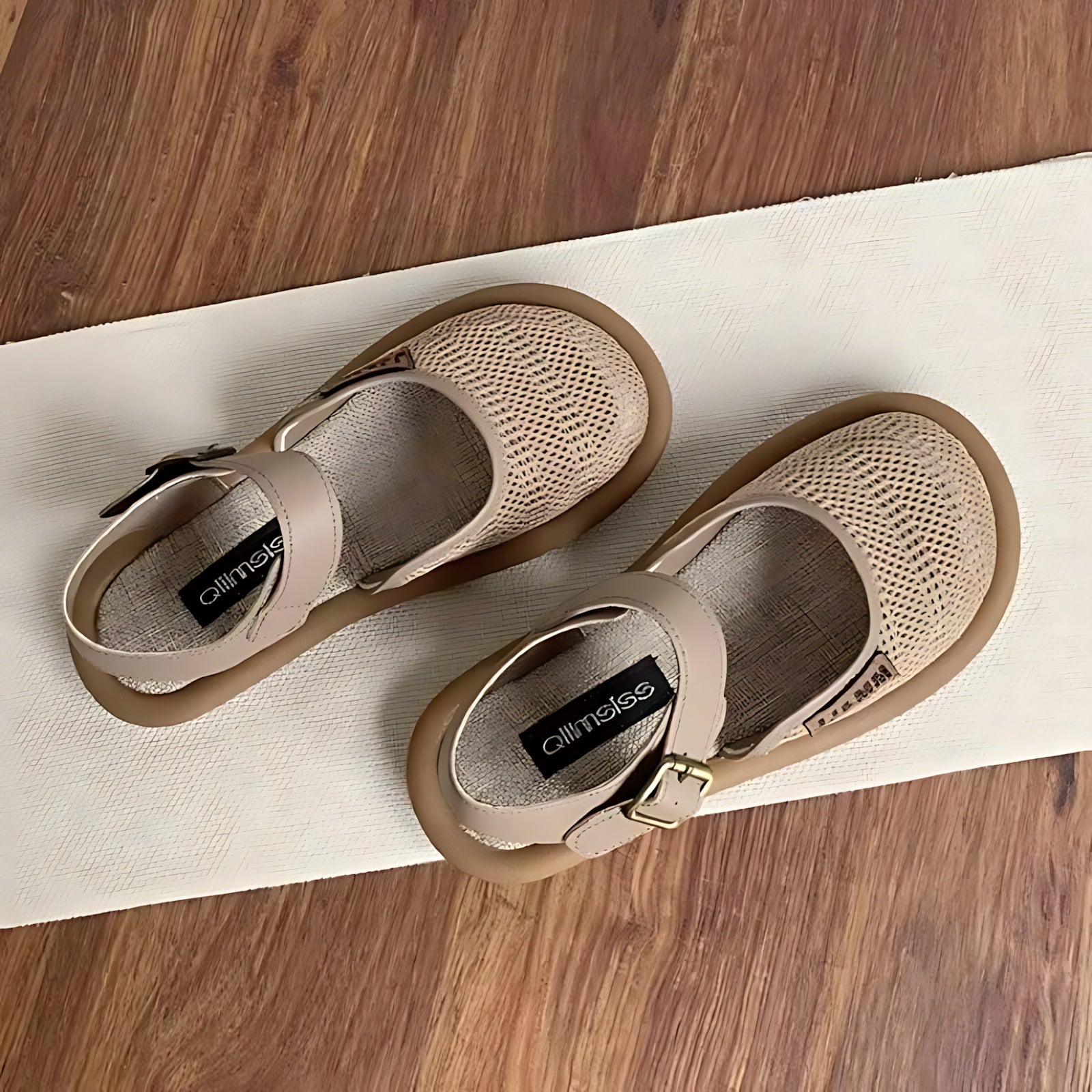 Lyla – Closed Toe Ankle Strap Flat Sandals
