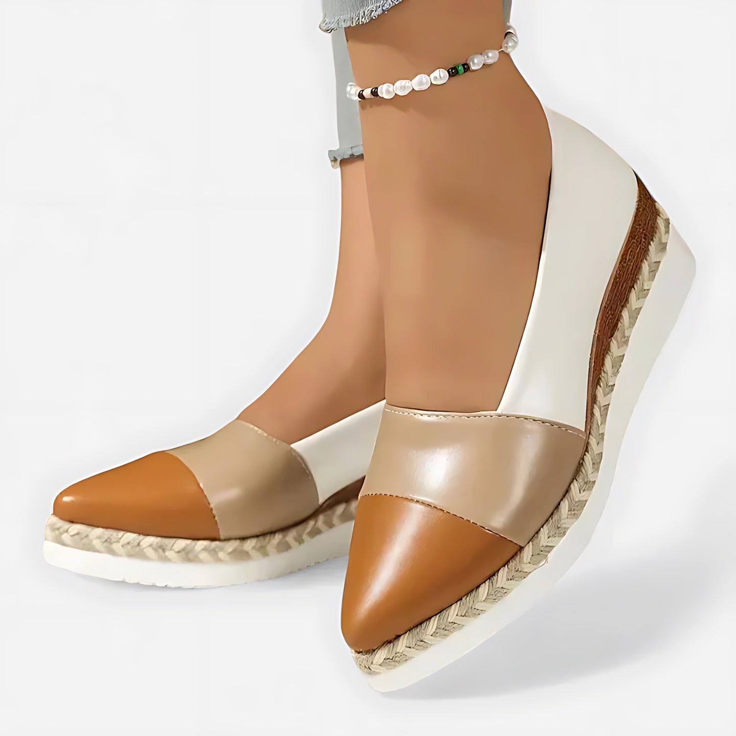 Lyric – Metallic Platform Espadrille Loafers