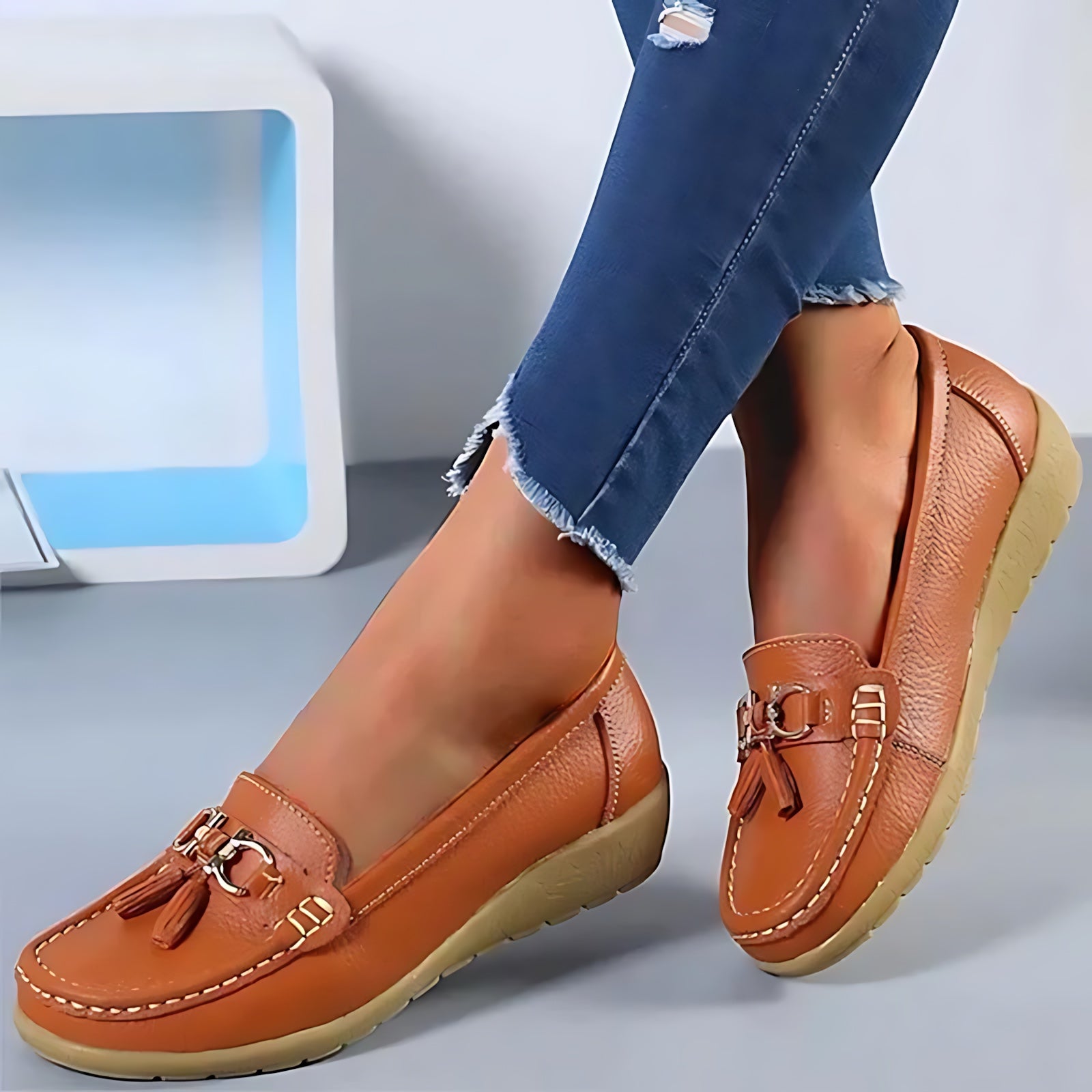 Mabel – Suede Tassel Slip On Loafers