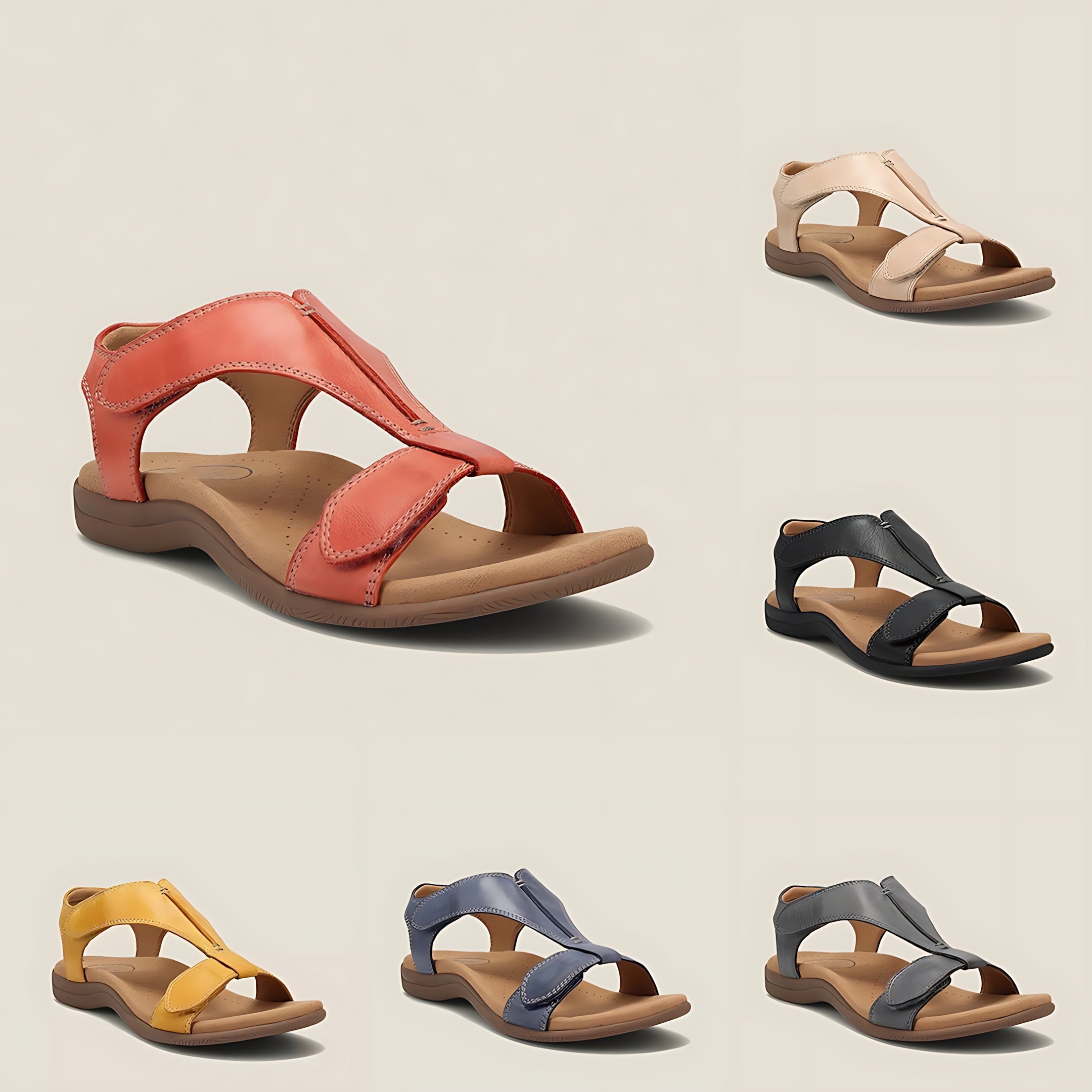 Mabel – Toe Loop Flat Slide Sandals