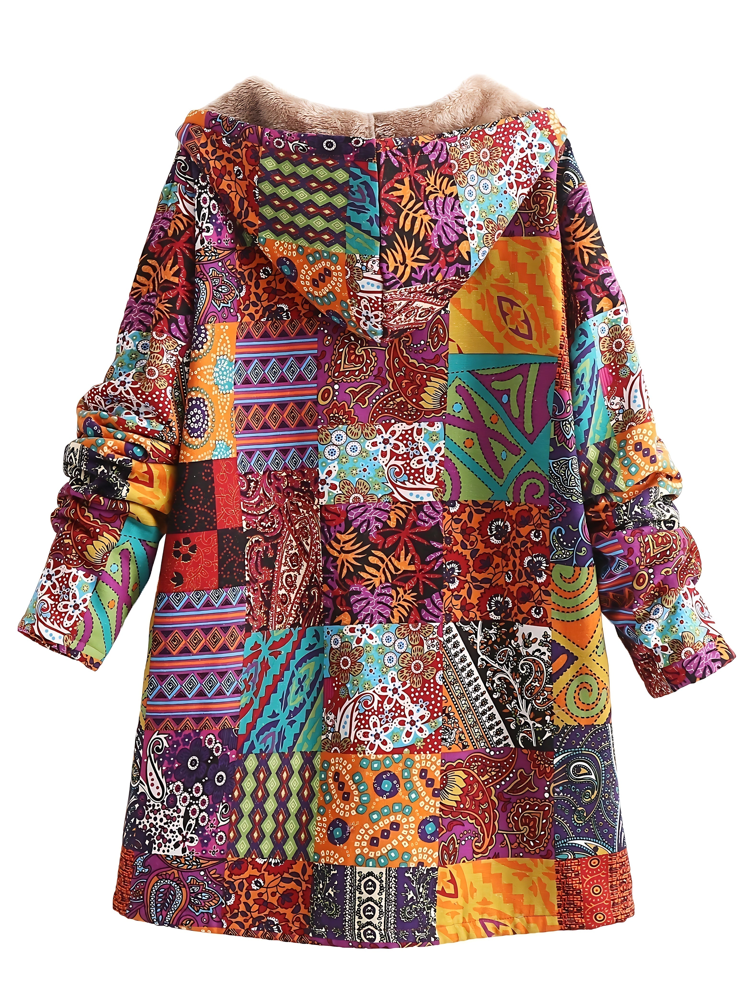 Madeline – Floral Print Quilted Longline Coat