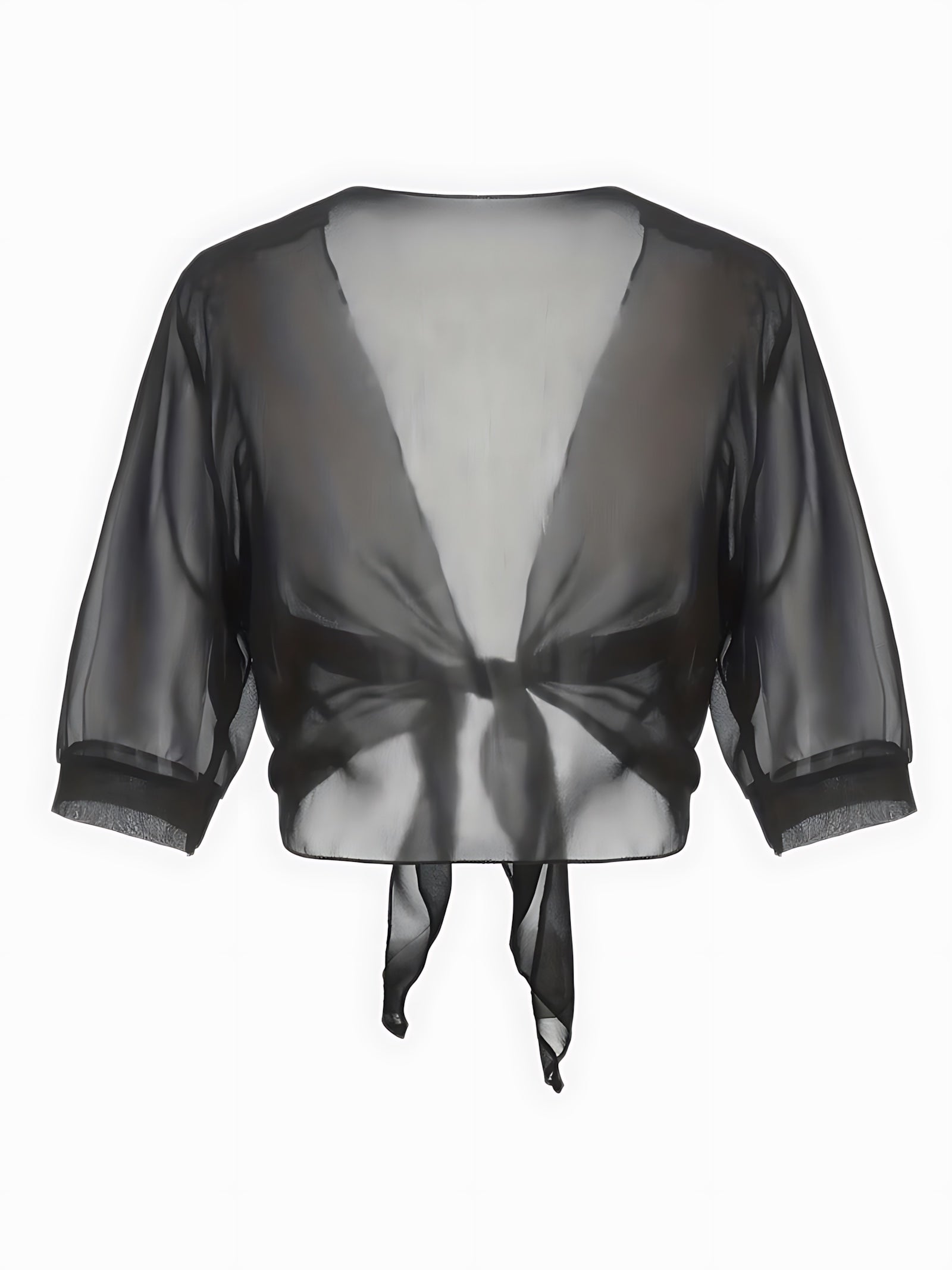 Madelyn – Sheer Tie Front Blouse