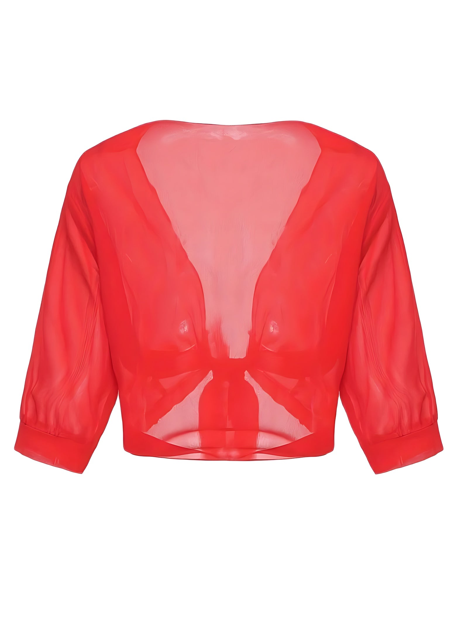 Madelyn – Sheer Tie Front Blouse