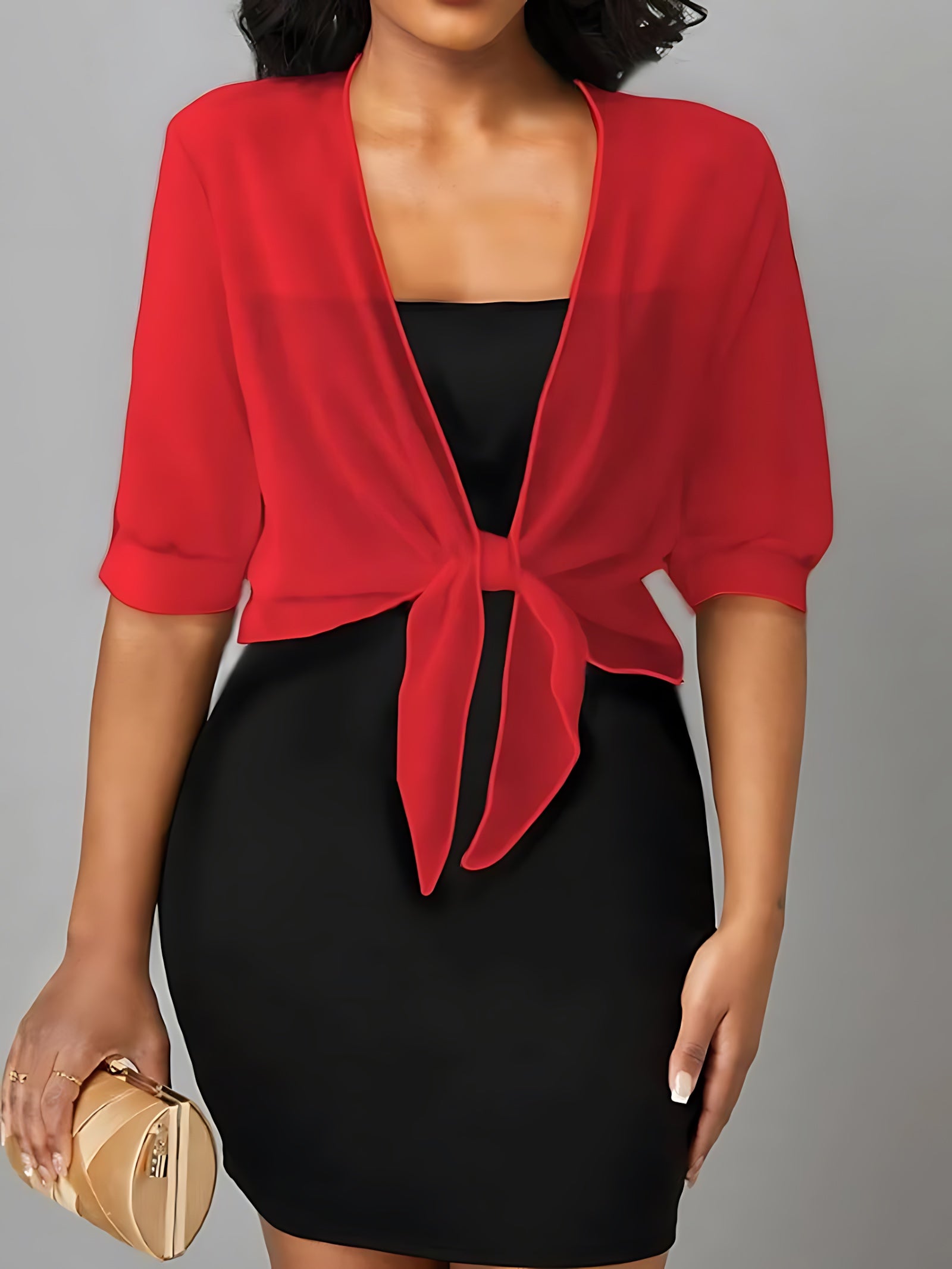 Madelyn – Sheer Tie Front Blouse