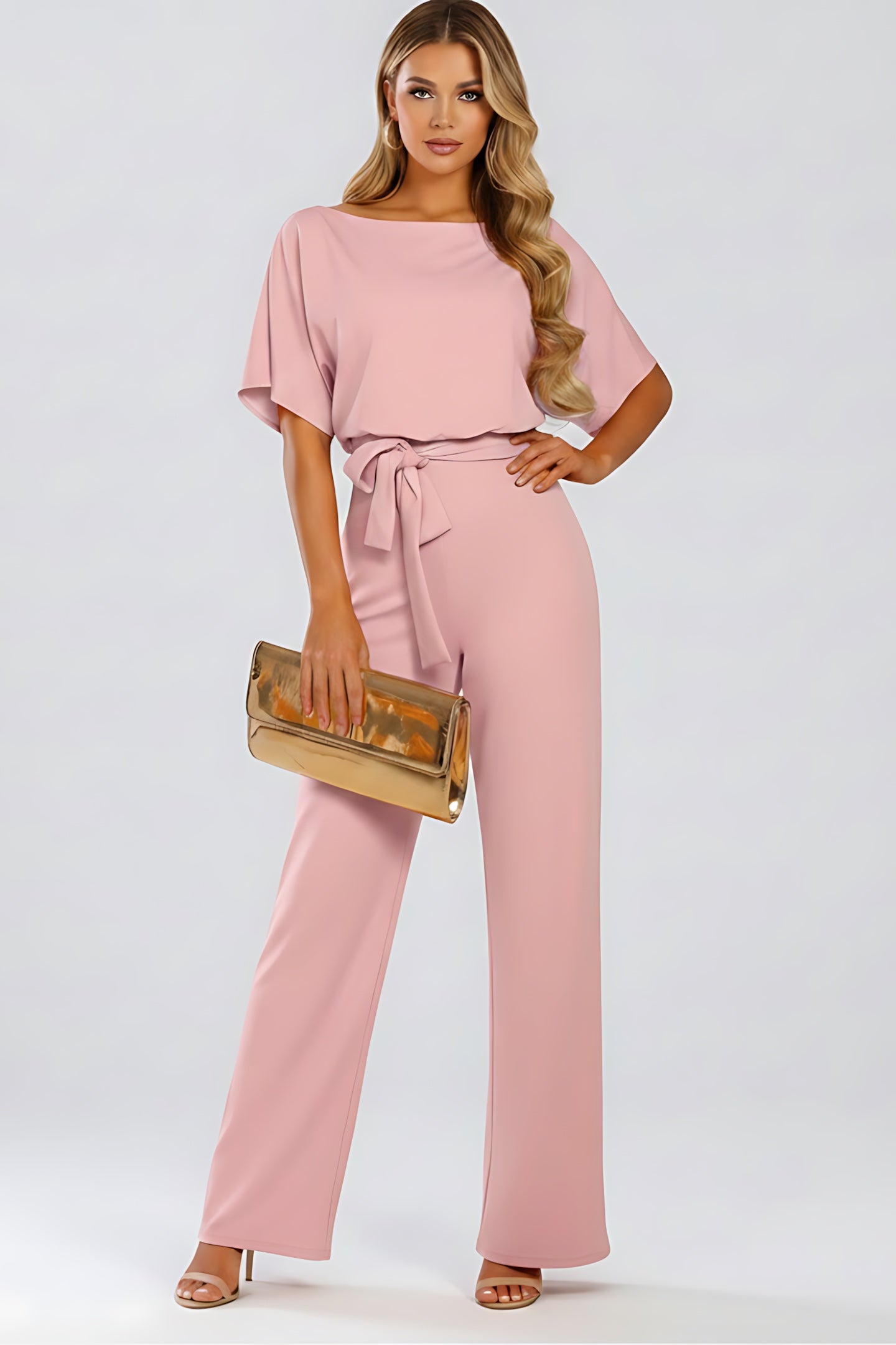 Maeve – Dolman Sleeve Tie Waist Wide Leg Jumpsuit