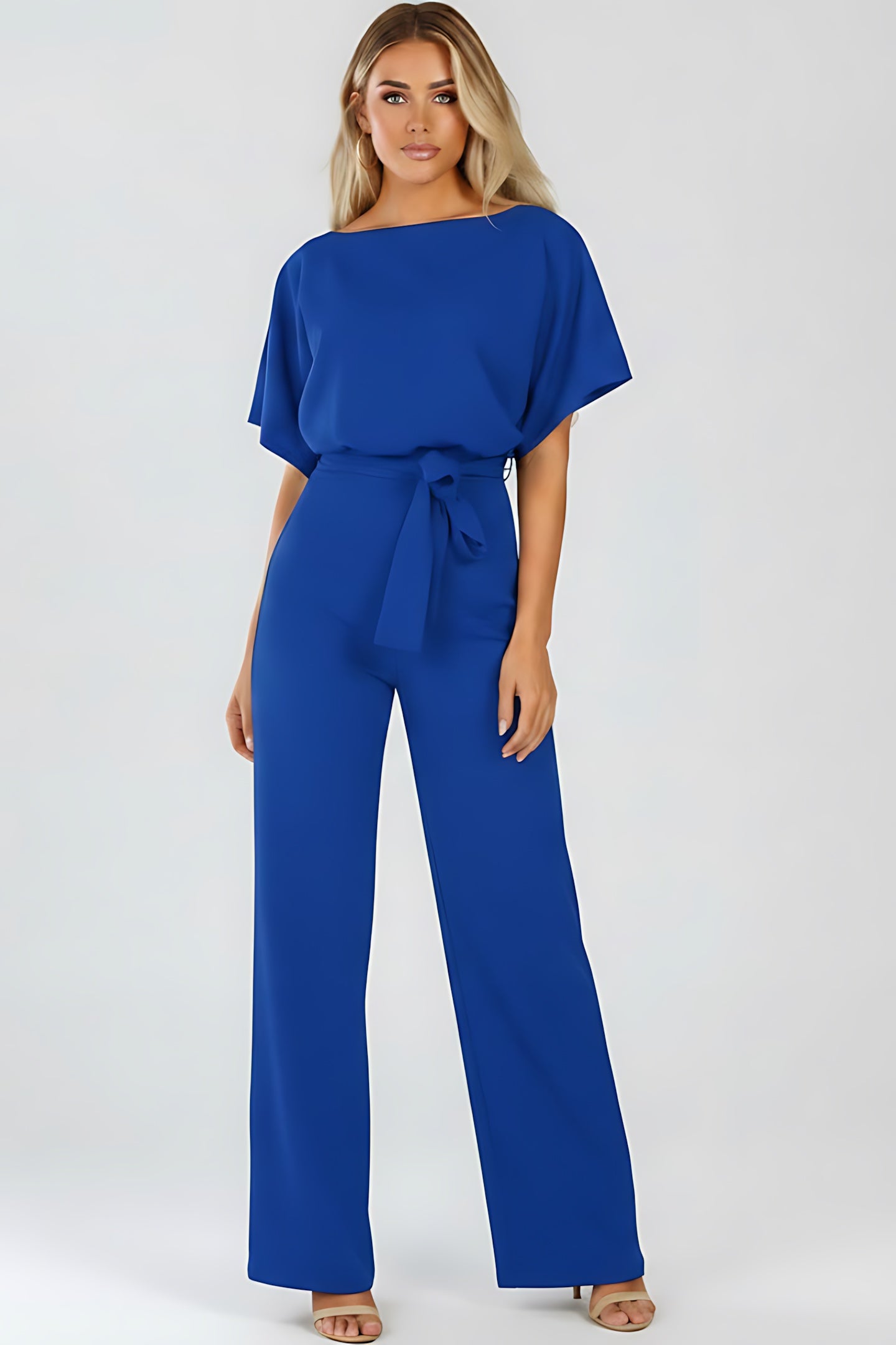 Maeve – Dolman Sleeve Tie Waist Wide Leg Jumpsuit