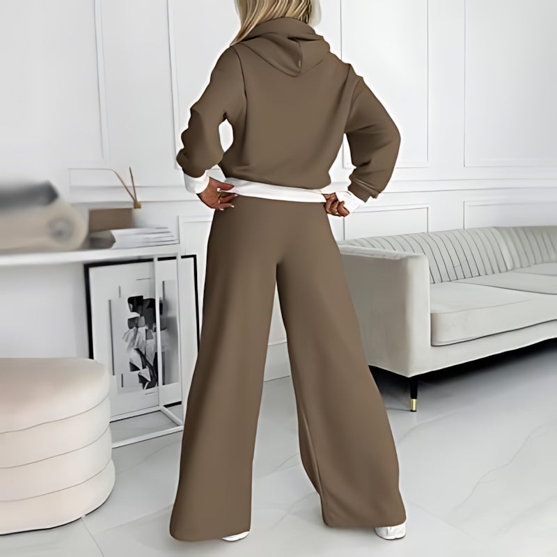 Magnolia – Cropped Hoodie And Wide Leg Sweatpants Set
