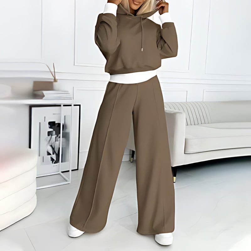Magnolia – Cropped Hoodie And Wide Leg Sweatpants Set